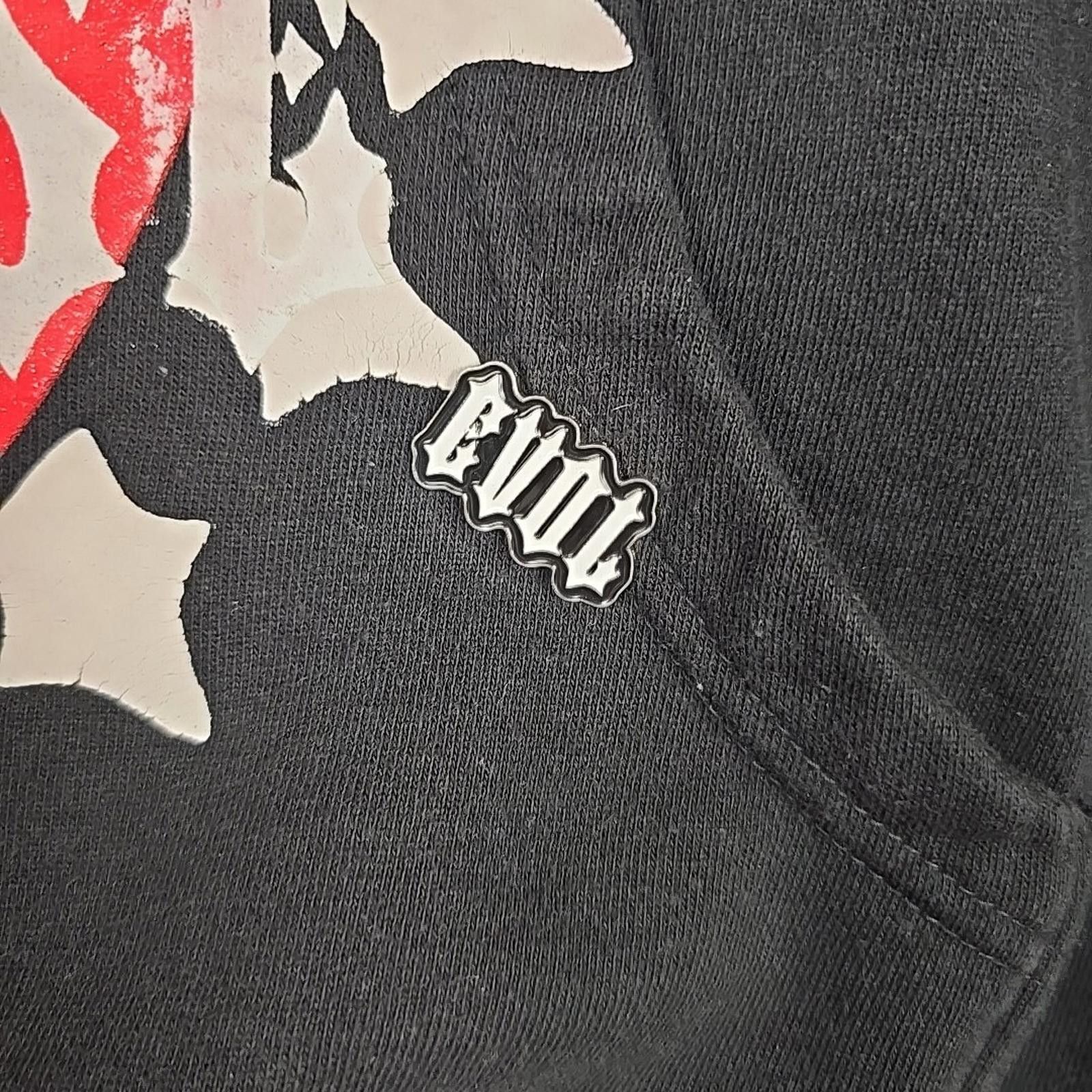 Vintage Evol Love Is A Drug Hoodie Black/ Red Size XS Size US XS / EU 42 / 0 - 6 Thumbnail