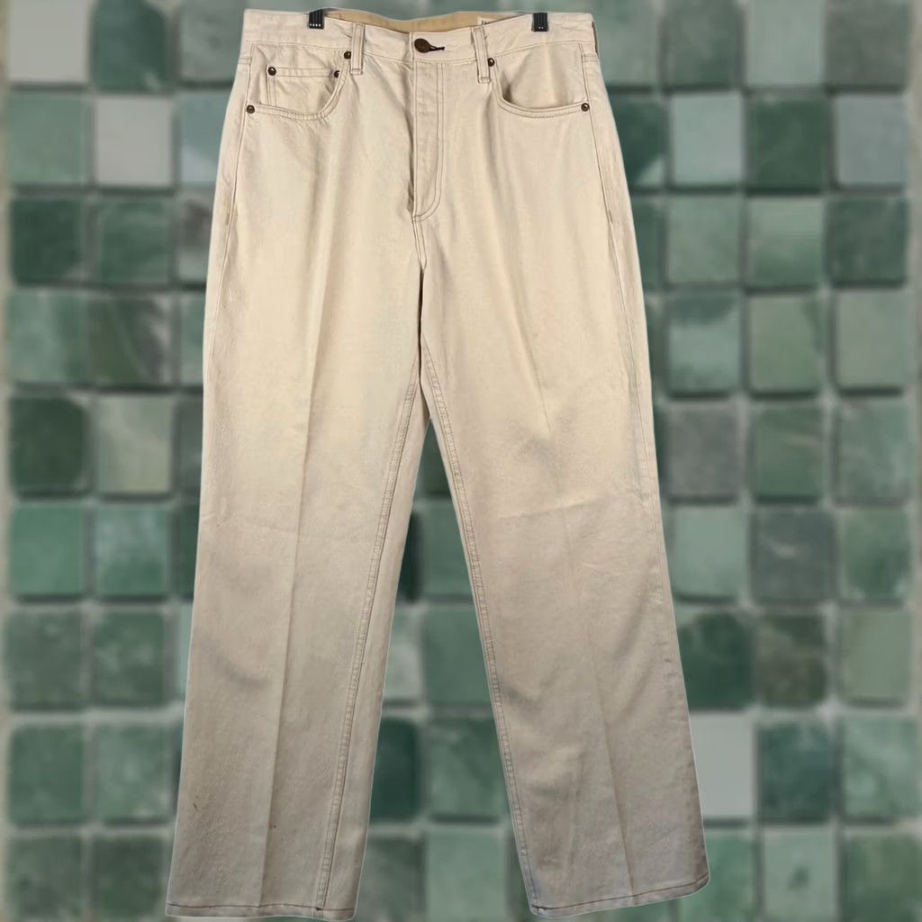 Rag & Bone Rag & Bone Alex High Rise Straight Jeans Ecru Organic Cotton Button Fly 32 5-Pocket Women Jeans Size 24" / US 00 / IT 34 - 1 Thumbnail