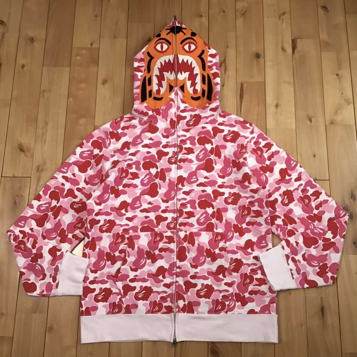 Bape BAPE ABC camo pink tiger full zip hoodie a bathing ape Size US XL / EU 56 / 4 - 1 Thumbnail