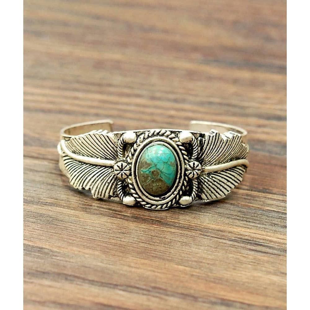Other Turquoise Cuff Bracelet - Authentic Navajo Style, Boho Nativ Size ONE SIZE - 4 Thumbnail