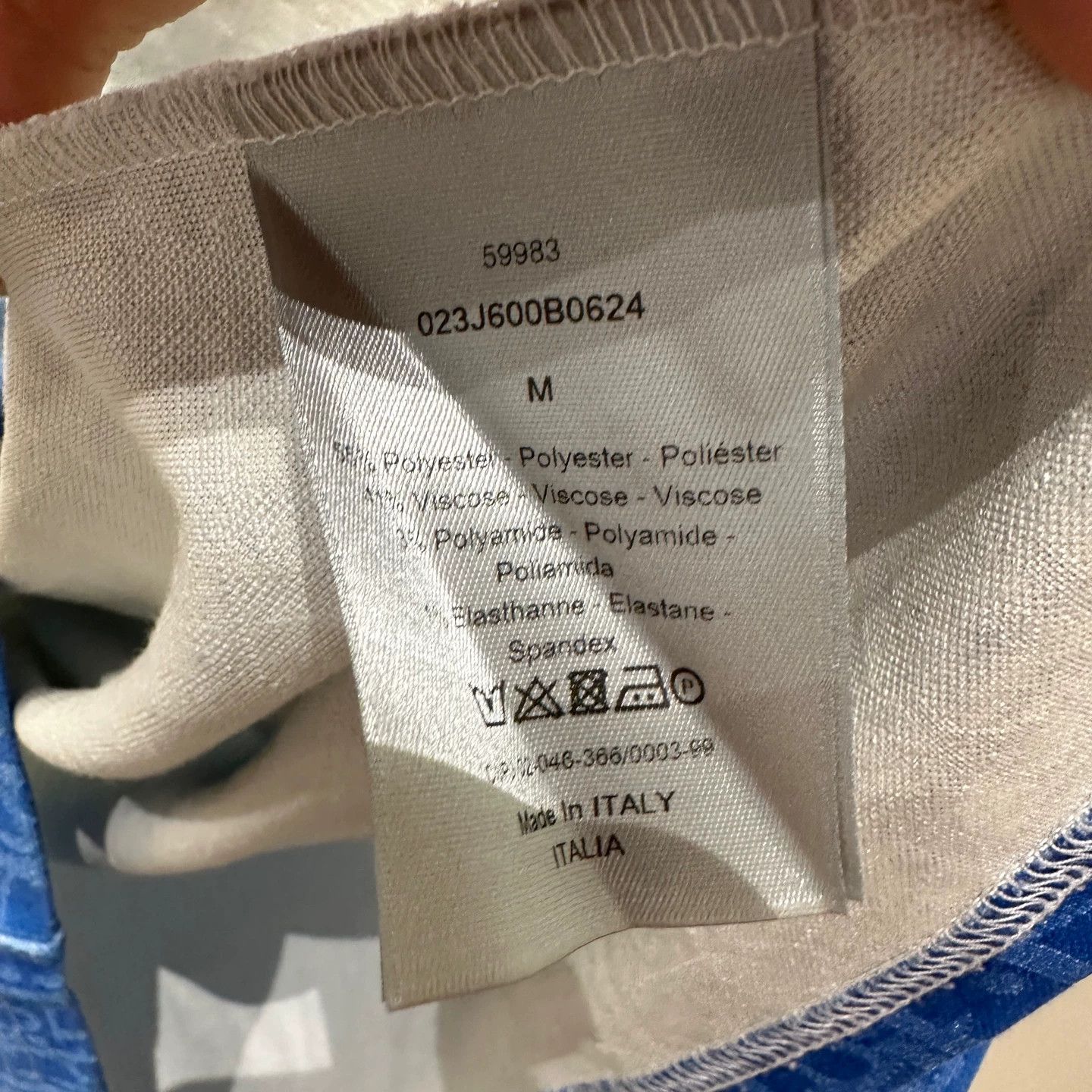 Christian Dior Monsieur Dior Oblique White Blue Gradient Short Sleeve M Size M / US 6-8 / IT 42-44 - 4 Thumbnail