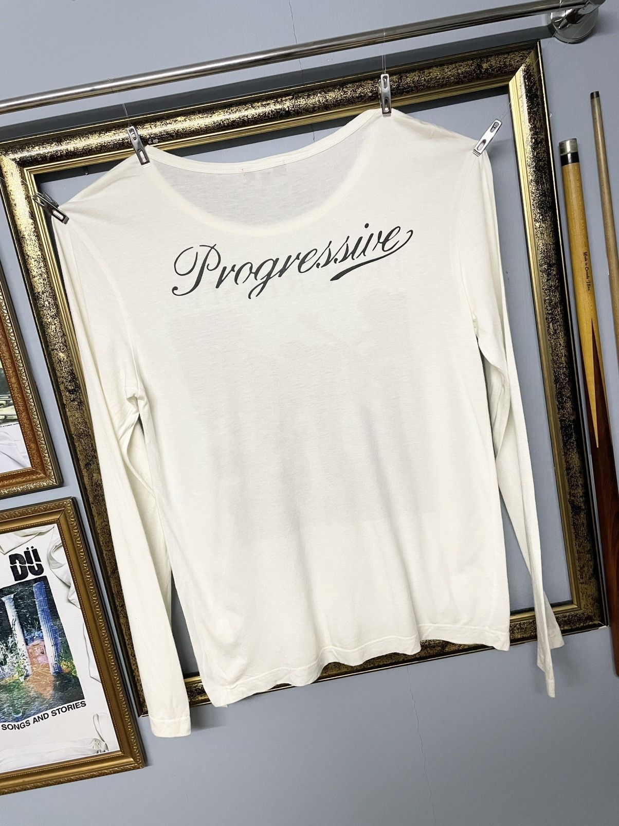 Japanese Brand Vintage 90s Japan The Edge Rupert ‘Progresive’ Music Tshirt Size US M / EU 48-50 / 2 - 6 Thumbnail