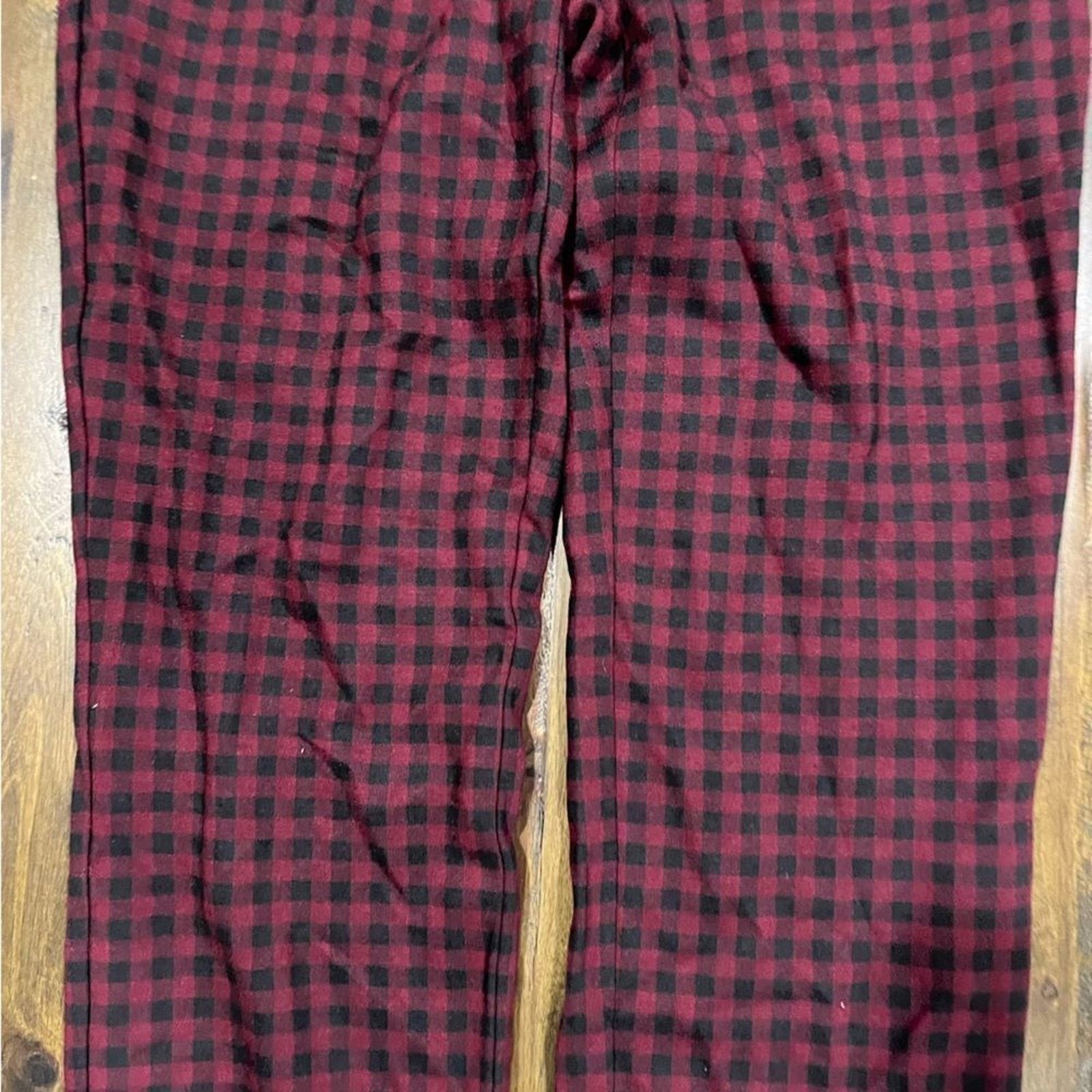 Vintage J. Jill Essential Ponte Slim-Leg Pants Red Black Plaid - XS Size 23" - 6 Thumbnail