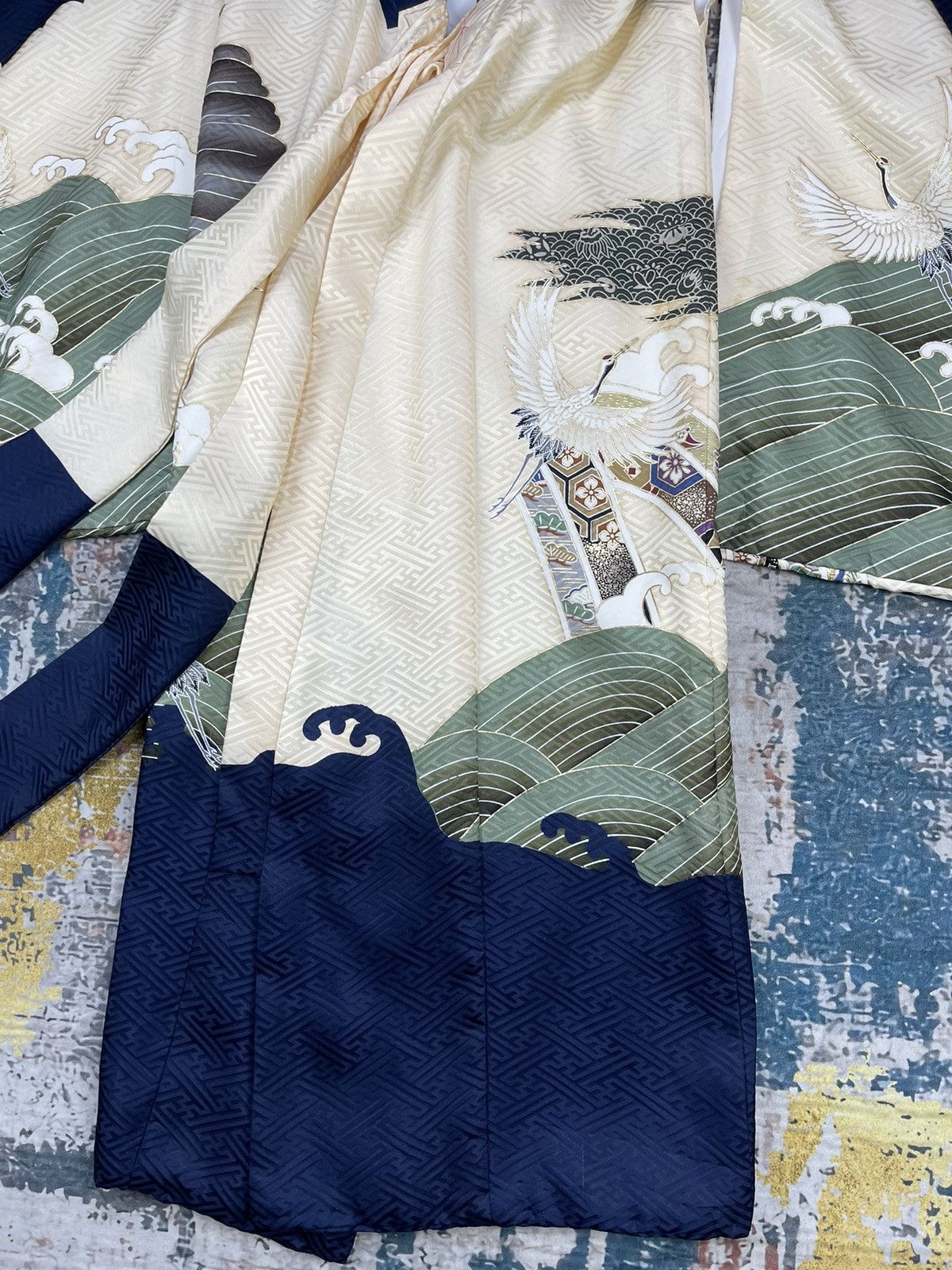 Dragonfly Vintage Japanese Traditional Silk Art Kimono Size S / US 4 / IT 40 - 11 Thumbnail