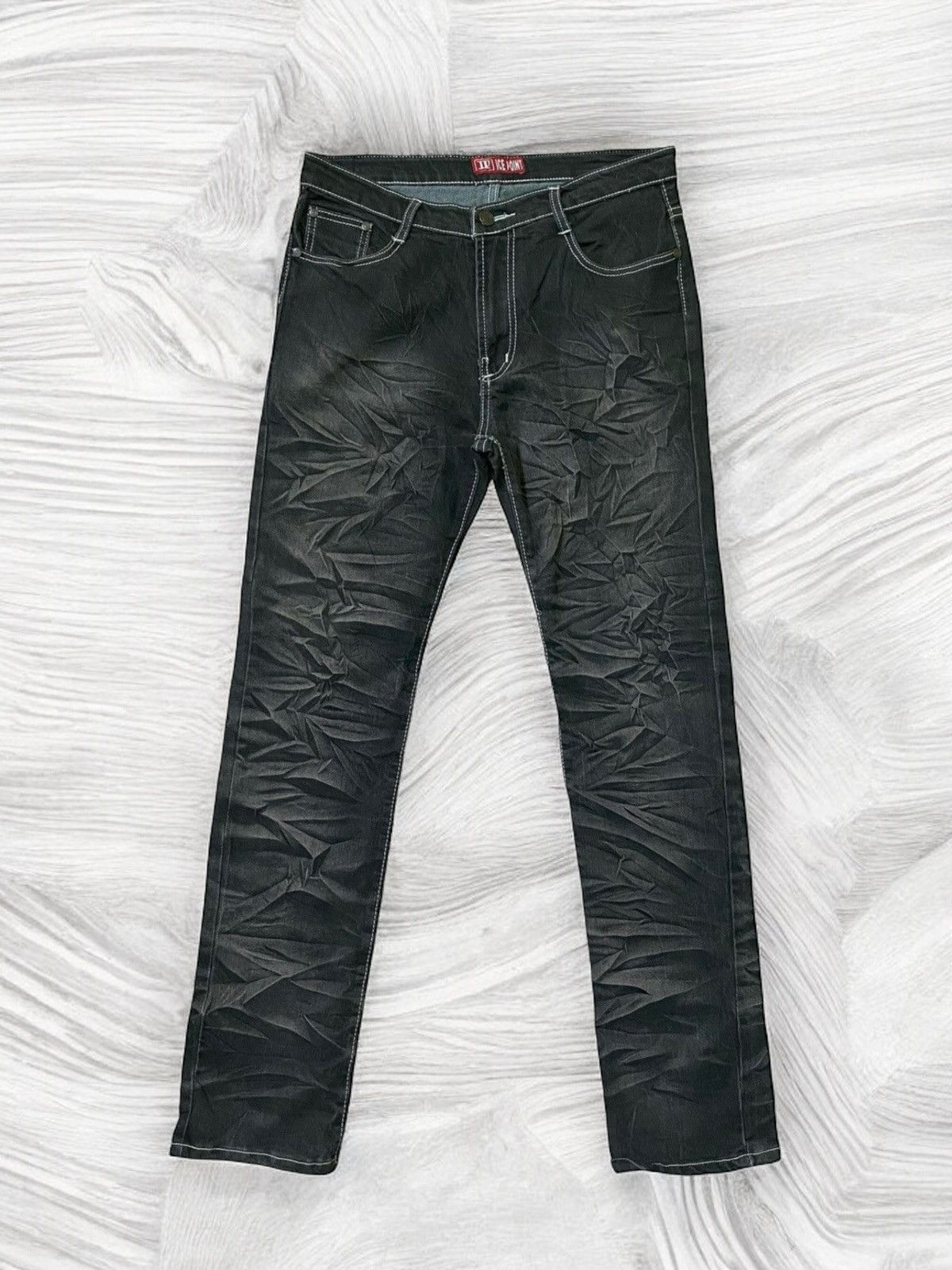Designer × Japanese Brand × Vintage Rare ICE POINT EMBROIDERED LOGO ACID WASH DESIGN DENIM Size US 30 / EU 46 - 2 Thumbnail