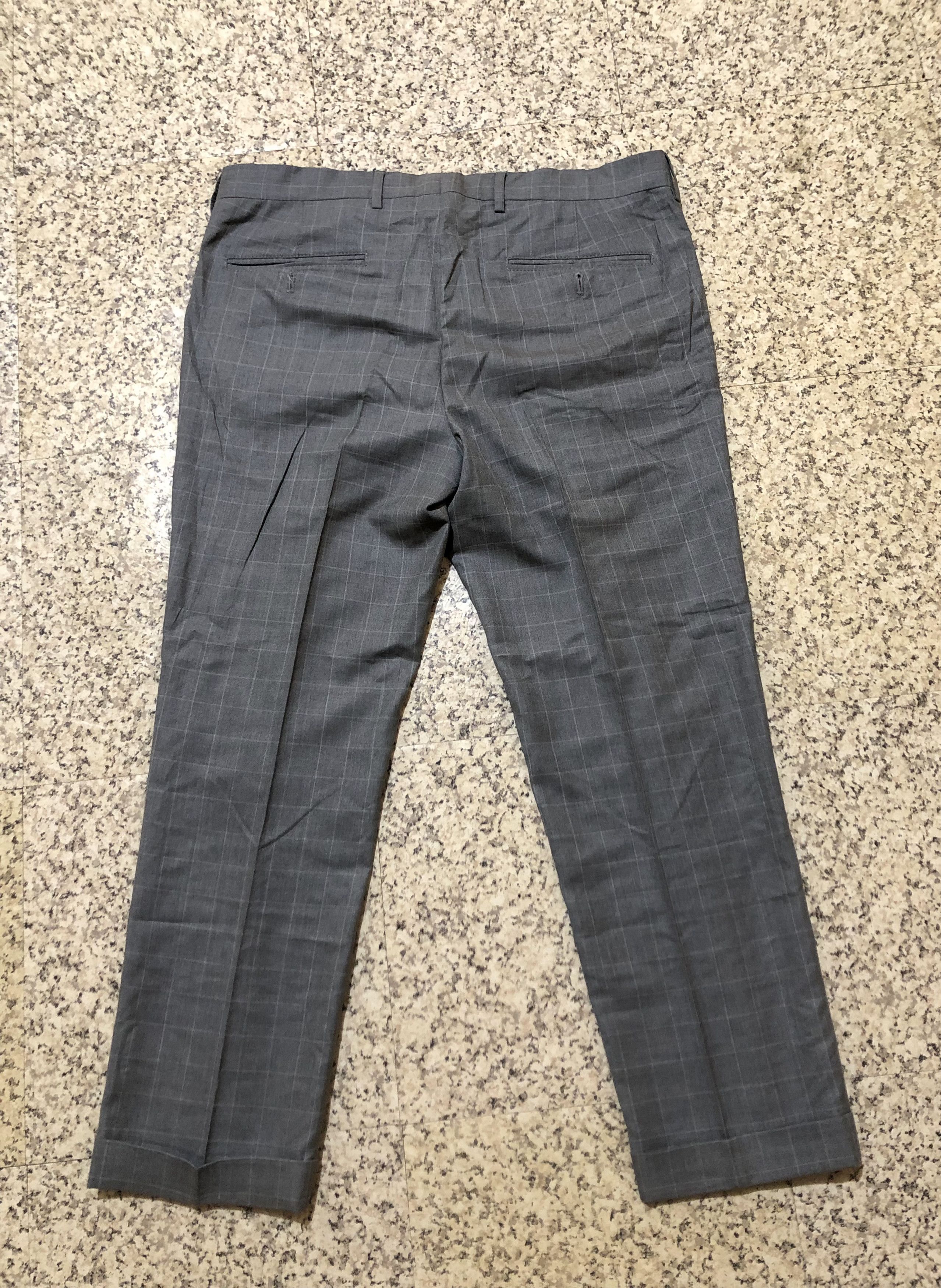 Brunello Cucinelli Brunello Cucinelli Windowpane Plaid Virgin Wool Trousers Size US 35 - 18 Thumbnail