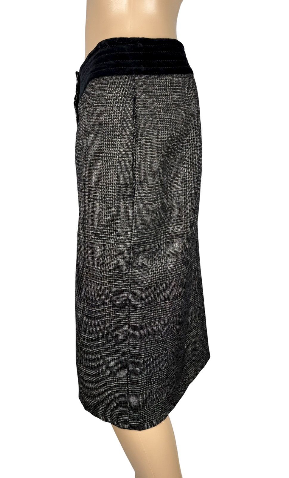 Max Mara Max Mara Wool Glencheck Long Skirt Button Up UK14 US12 Size 32" / US 10 / IT 46 - 6 Thumbnail