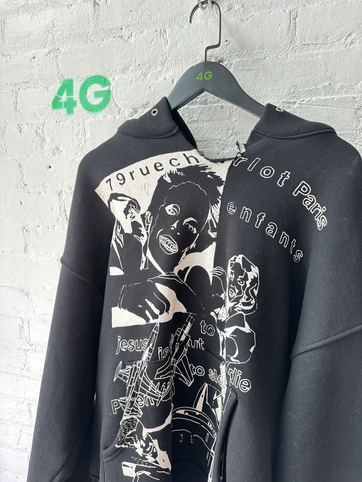ERD PRINTED PARIS HOODIE SZ L