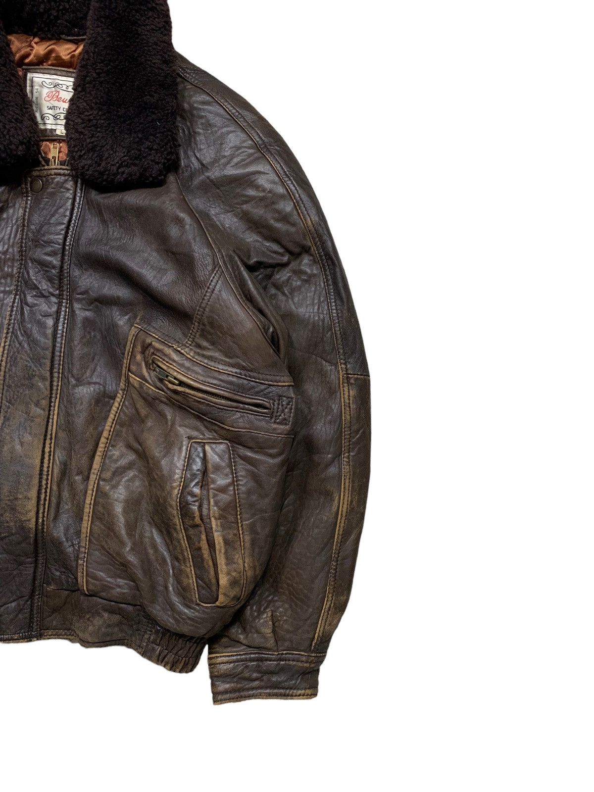 Genuine Leather Bewlays London Leather Jacket B-3 Style Size US L / EU 52-54 / 3 - 4 Thumbnail
