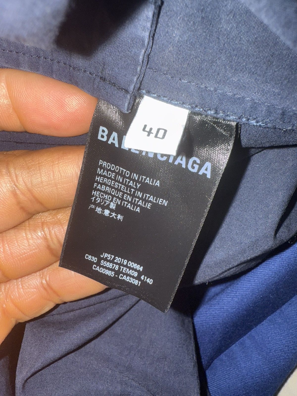 Balenciaga balenciaga navy button up shirt Size US M / EU 48-50 / 2 - 5 Thumbnail