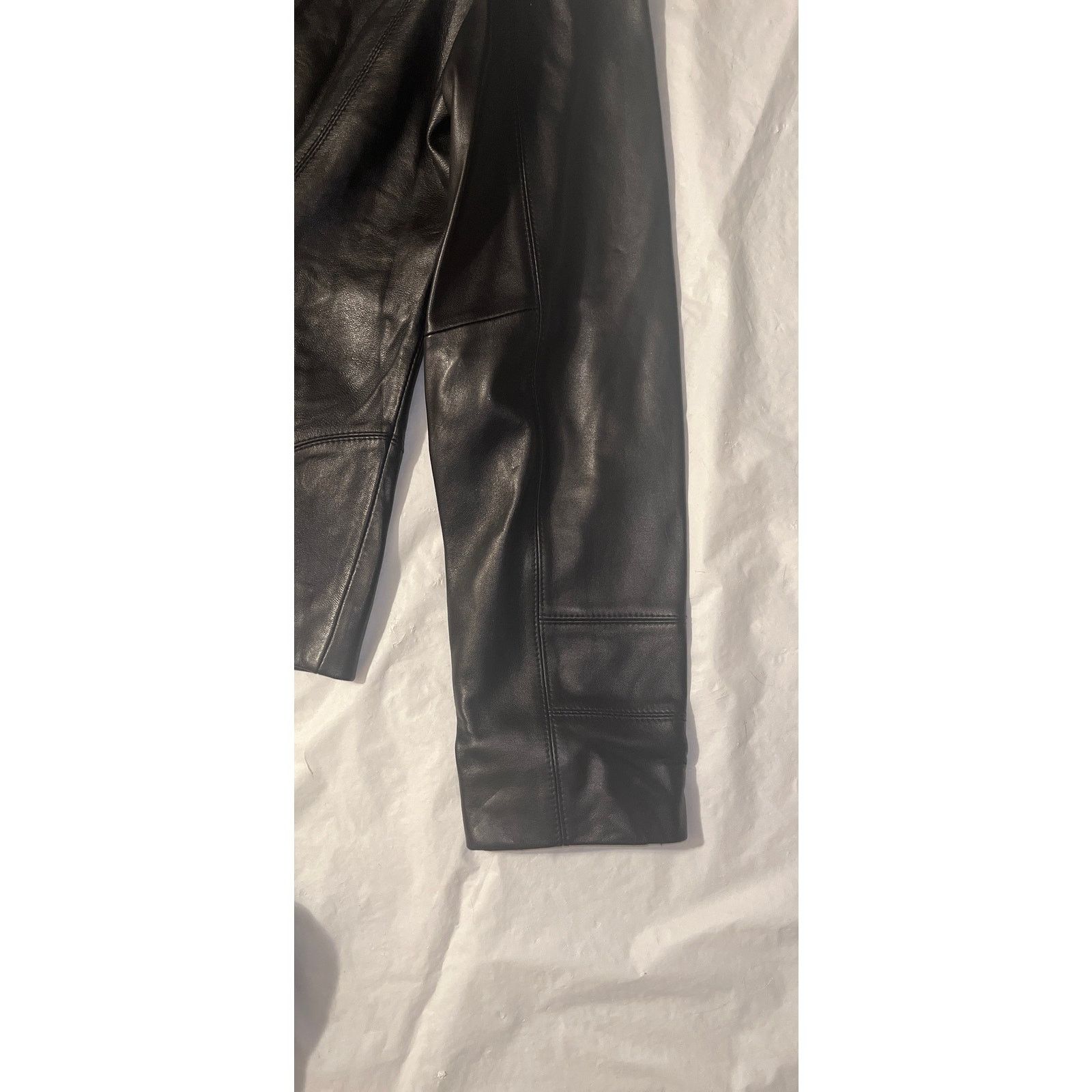 Other Black Leather Zip Front Jacket Sz. M - Sample first fit Size M / US 6-8 / IT 42-44 - 16 Thumbnail