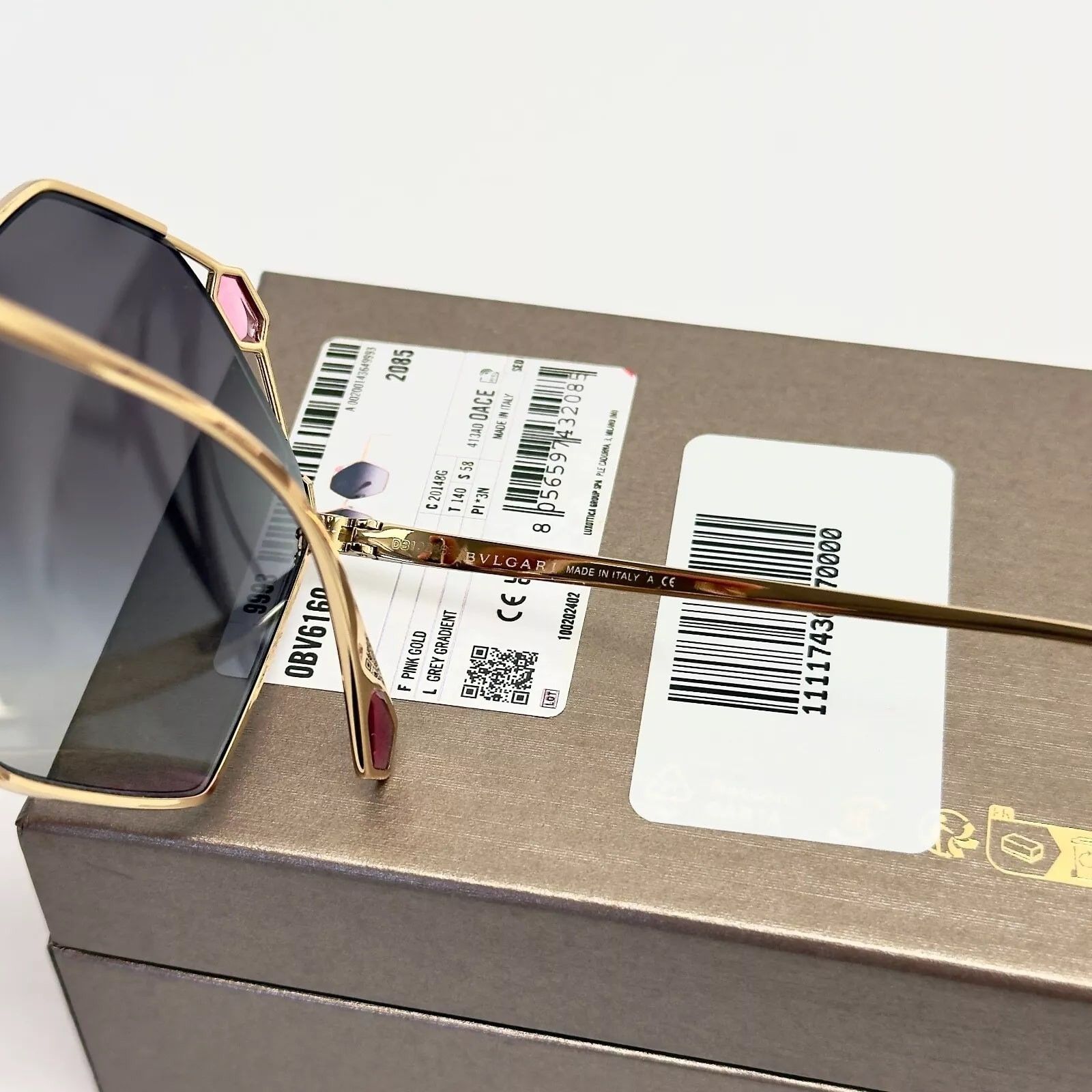 Bvlgari BVLGARI SERPENTEYES BV6160 Pink Geometric Sunglasses 6160 Size ONE SIZE - 8 Thumbnail