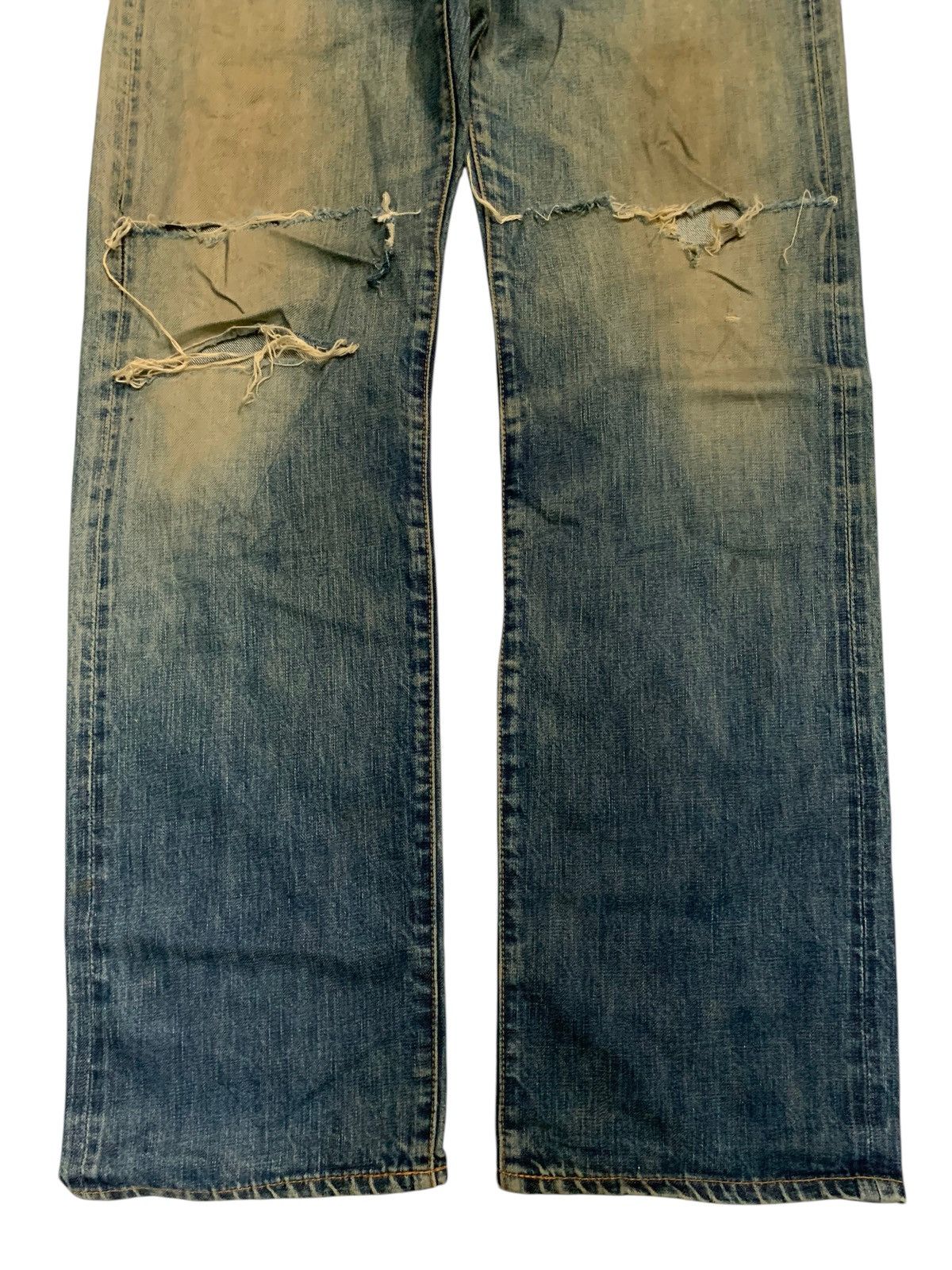 If Six Was Nine × Japanese Brand RARE💥ACOUSTIC SELVEDGE FADED&RUSTY JAPANESE DISTRESSED DENIM Size US 31 - 7 Thumbnail