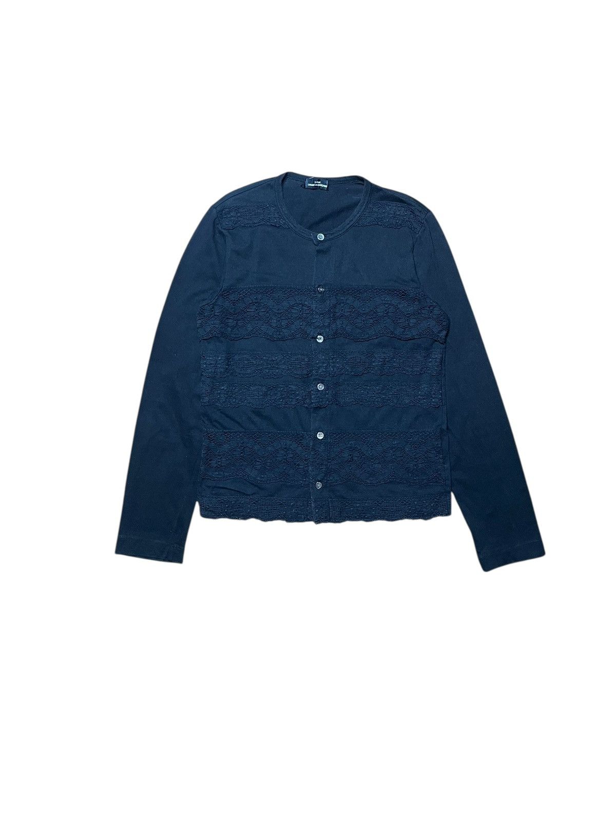 Comme des Garcons tricot COMME des GARÇONS AD2001 Lace Panel Cardigan Size S / US 4 / IT 40 - 1 Thumbnail