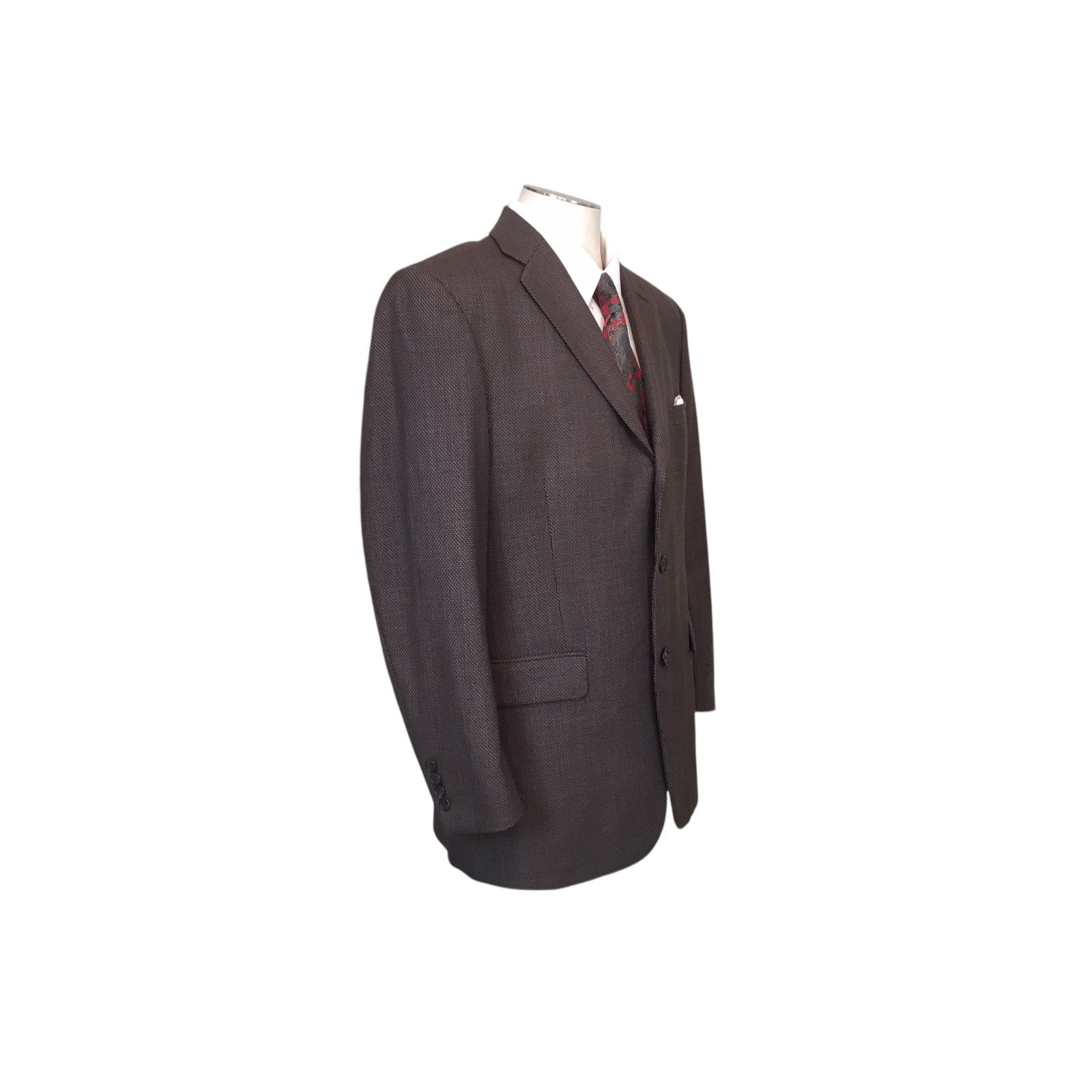 Kenneth Cole Kenneth Cole Reaction Sport Coat 42R Brown Tweed Blazer Size US L / EU 52-54 / 3 - 6 Thumbnail