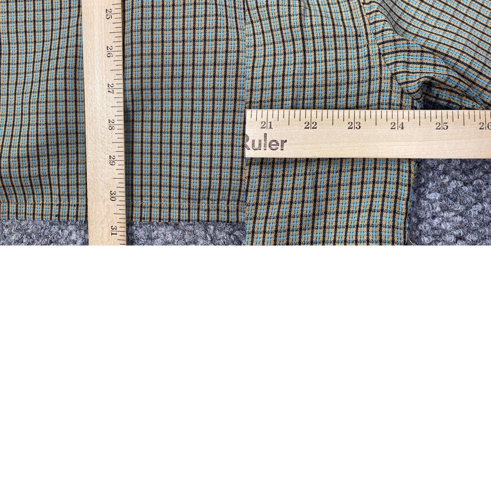 BUGATCHI Bugatchi Uomo Shirt Mens Large Beige Check Plaid Long Sleeve Button-Down Size US L / EU 52-54 / 3 - 8 Thumbnail