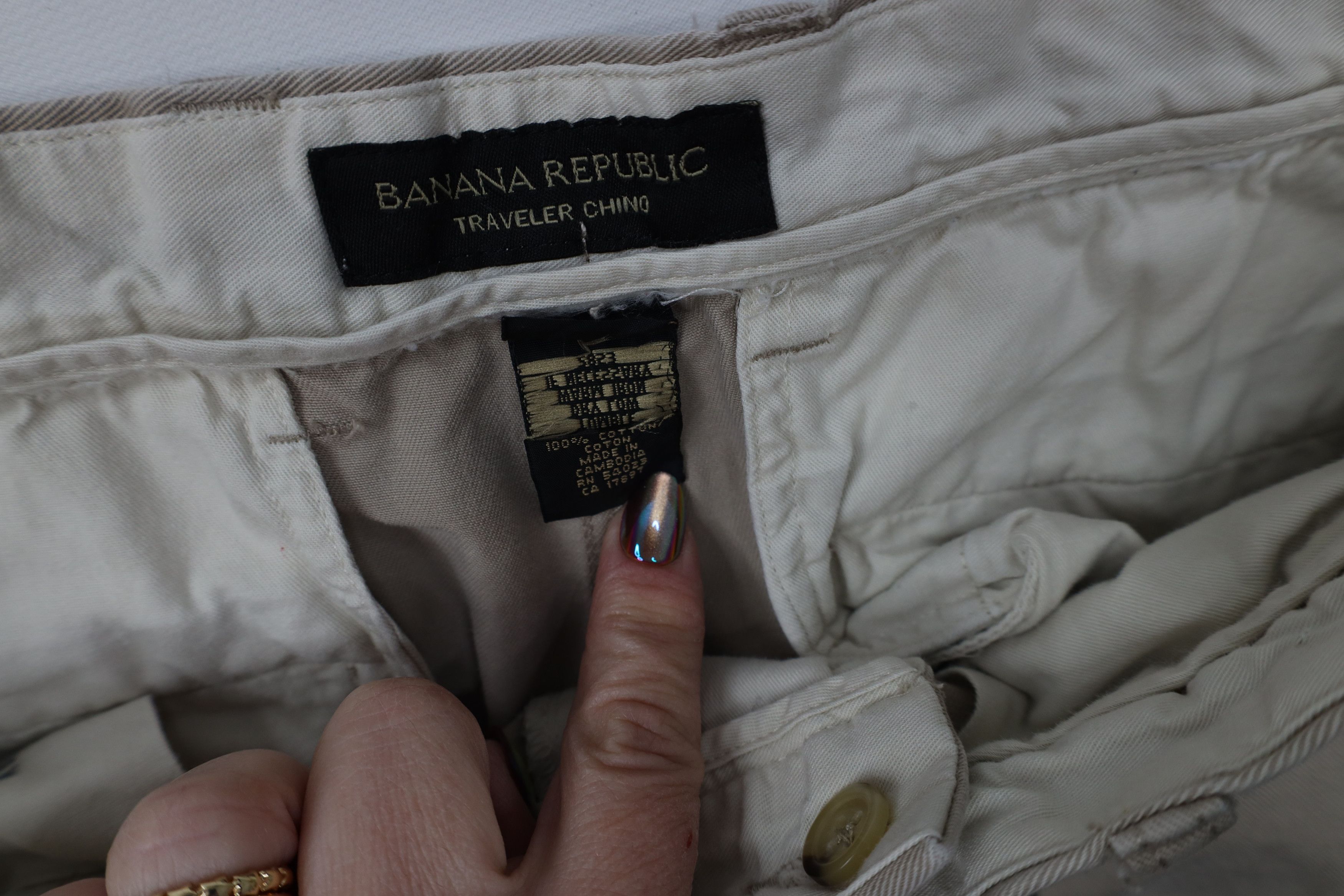 Banana Republic Vintage Y2K 2001 Banana Republic Traveler Chino Pants Beige Size US 32 / EU 48 - 7 Thumbnail