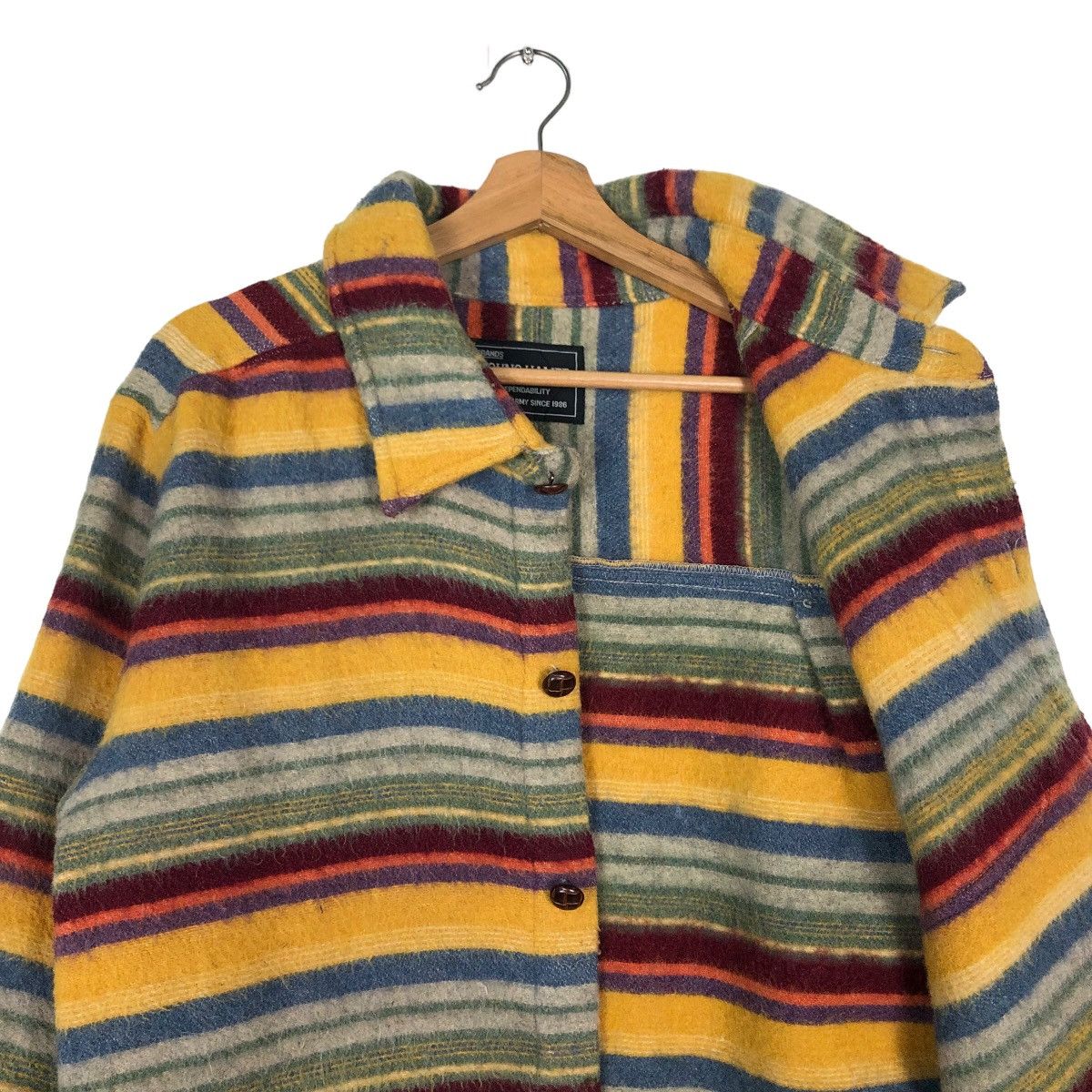 Japanese Brand 🔥Vintage Wool Jacket Striped Johns Hamer Issey Miyake Size US L / EU 52-54 / 3 - 9 Thumbnail