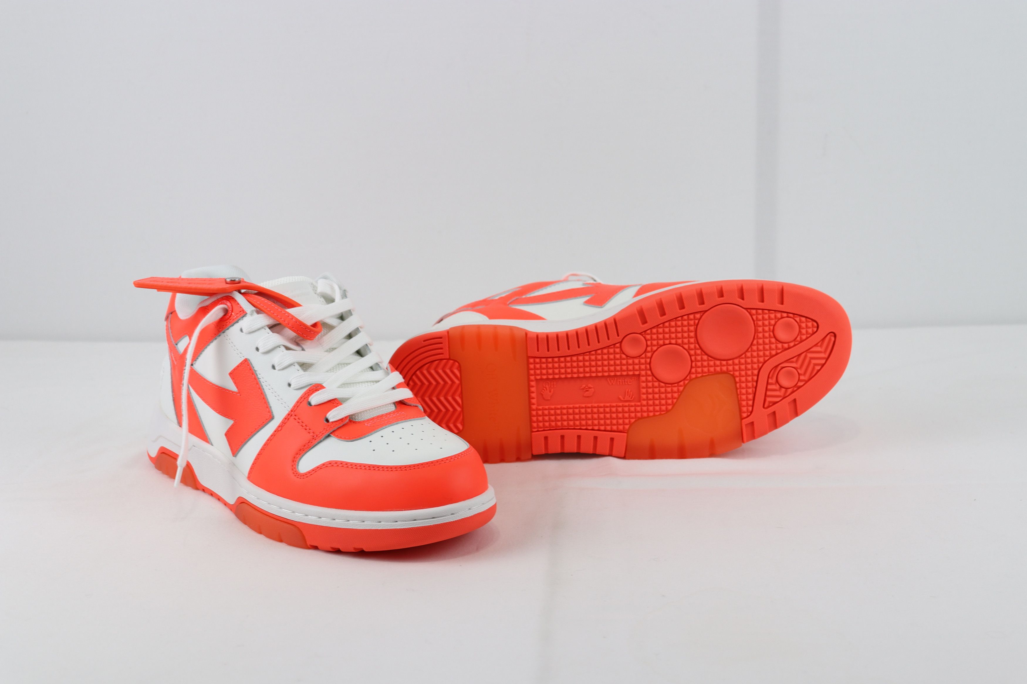Off-White o1rshd1 Q: 2 / Out of Office Sneakers in Fluo Orange & White Size US 12 / EU 45 - 10 Thumbnail