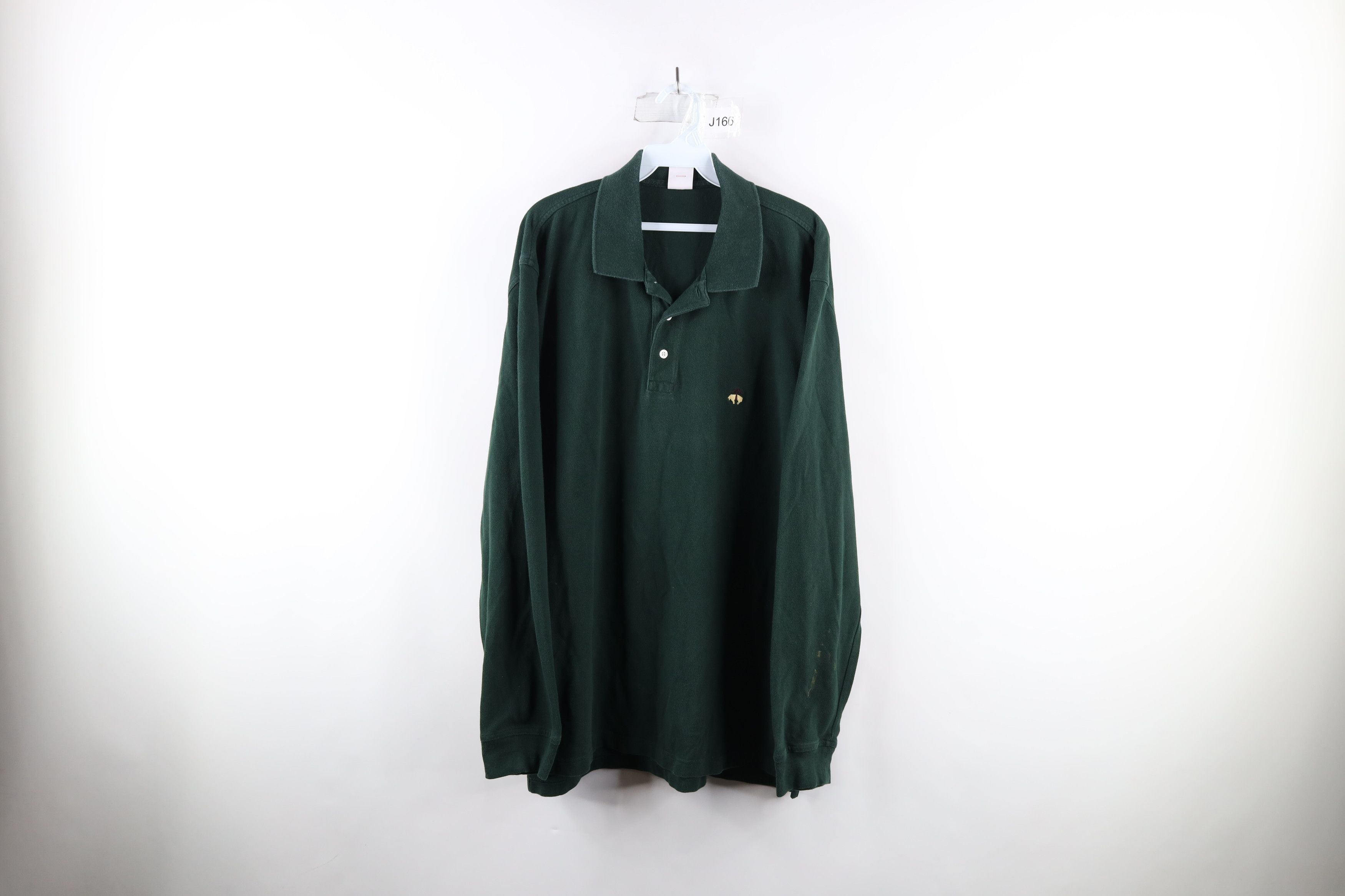 Brooks Brothers Vintage Brooks Brothers Long Sleeve Rugby Polo Shirt Green Size US XL / EU 56 / 4 - 1 Thumbnail