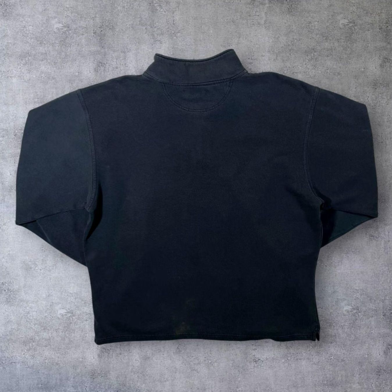 Nike VINTAGE Nike Classic Faded Black Mini Swoosh Logo 1/4 Zip Sweatshirt Large XL Mens Regular Long Sleeve Pullover Embroidered Logo 1990s 2000s Size US L / EU 52-54 / 3 - 2 Thumbnail