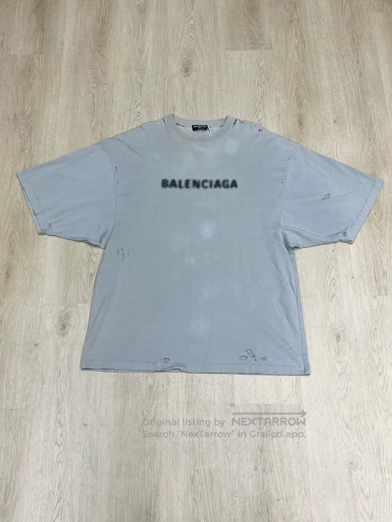 Balenciaga Balenciaga Fuzzy mosaic logo short-sleeved T-shirt, size X Size US XS / EU 42 / 0 - 1 Thumbnail