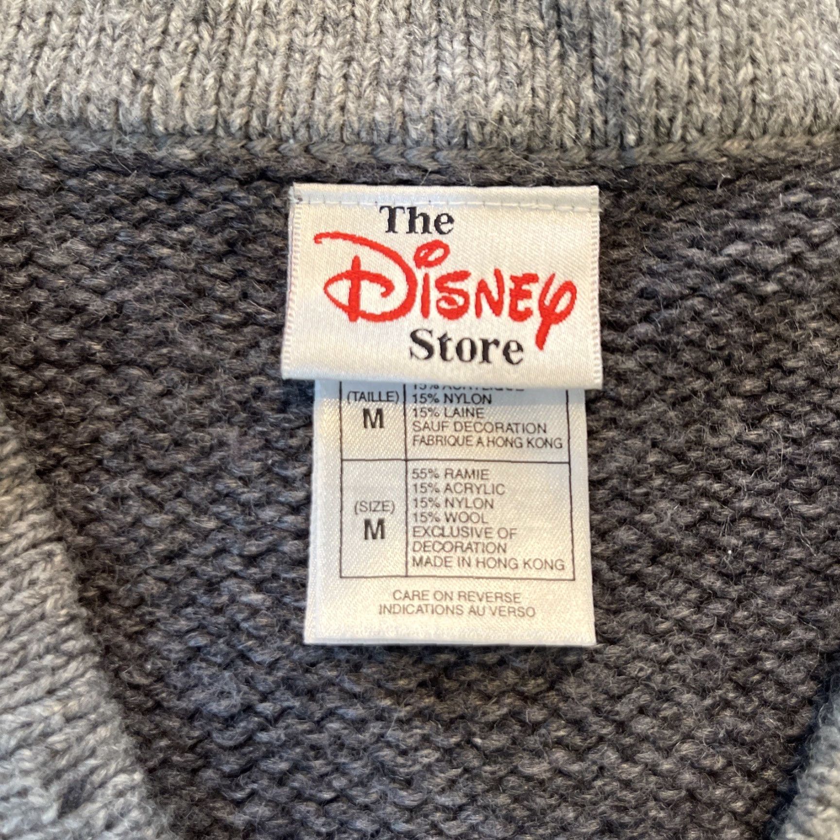 Disney Disney Winnie the Pooh Winter Sweater Womens M Lace Up Neck Gray Knit Pullover Size M / US 6-8 / IT 42-44 - 4 Thumbnail
