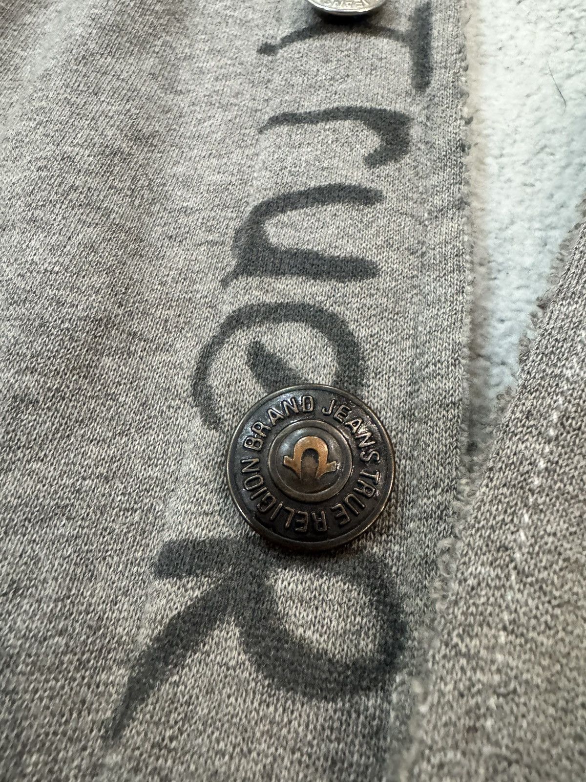 True Religion Vintage True Religion Hoodie Button up Big Logo Japan Y2K Size US L / EU 52-54 / 3 - 5 Thumbnail