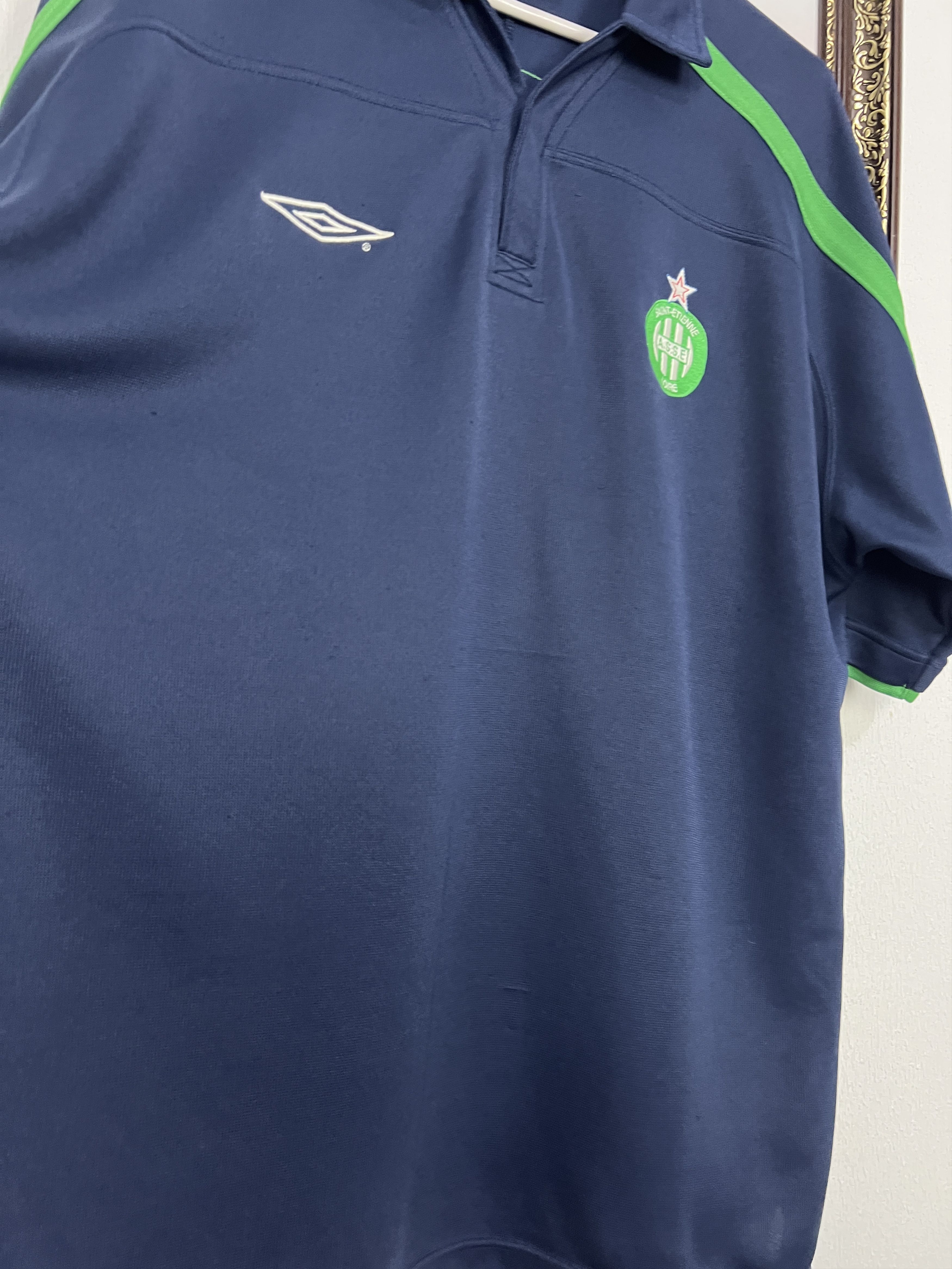 Umbro Vintage St Etienne Football Shirt Train Polo Soccer Jersey Size US XL / EU 56 / 4 - 5 Thumbnail