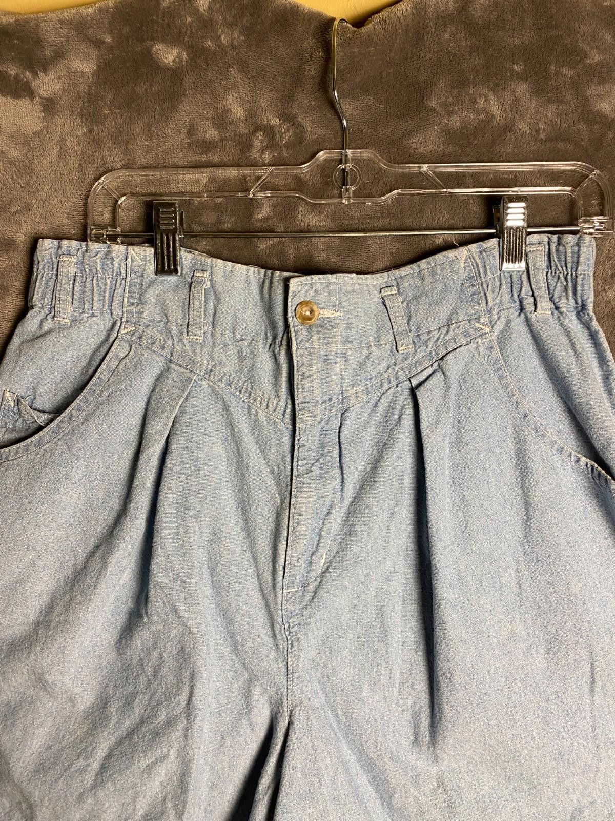 Dockers 90s Dockers Denim Mom Shorts Sz 12 Pleated Y2K High Rise B15 Size 34" / US 12 / IT 48 - 5 Thumbnail