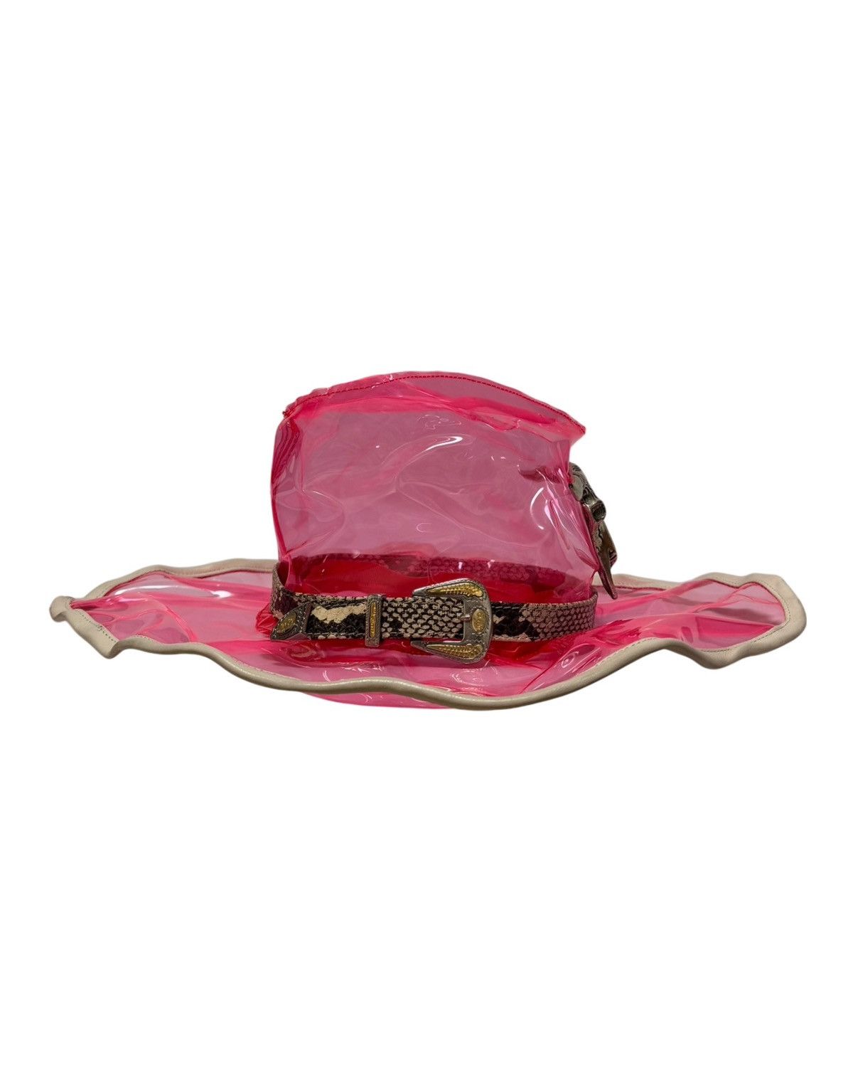 Dolce & Gabbana D&G S/S 2004 Transparent PVC Cowboy Hat with Longhorn Skull Size ONE SIZE - 3 Thumbnail