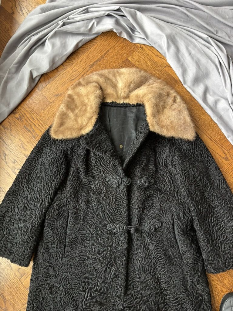 Cccp × Vintage True Vintage Astrakhan Fur Coat 70s Persian Lamb Hair Wool Size M / US 6-8 / IT 42-44 - 3 Thumbnail