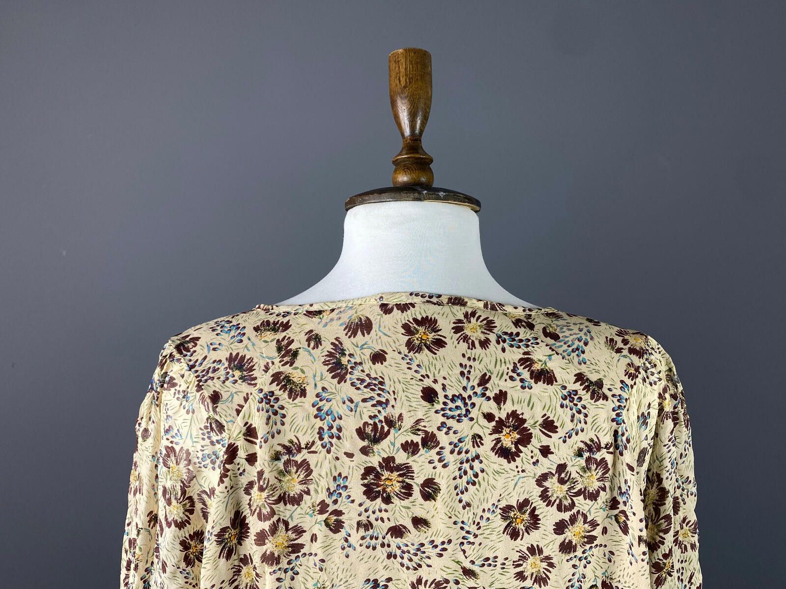 Designer Ladies Luisa Cerano Floral Relaxed Tunic Midi Dress Size 14 Size XL / US 12-14 / IT 48-50 - 6 Thumbnail