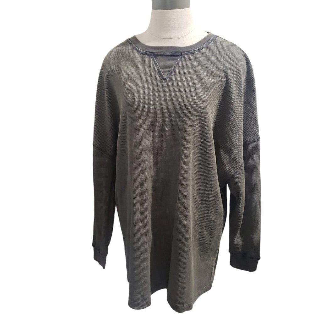 Free People CT1970 Free People Gray Long Sleeve Ladies Sweatshirt XS Size XS / US 0-2 / IT 36-38 - 1 Thumbnail