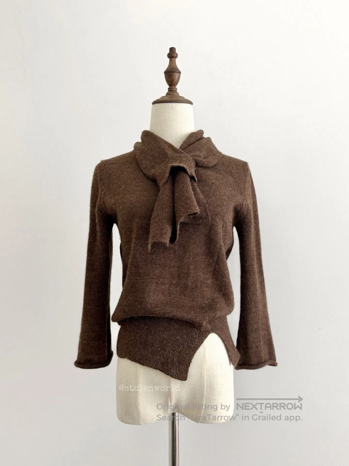 Limi Feu irregular knit top with attached scarf. Size S / US 4 / IT 40 - 1 Thumbnail