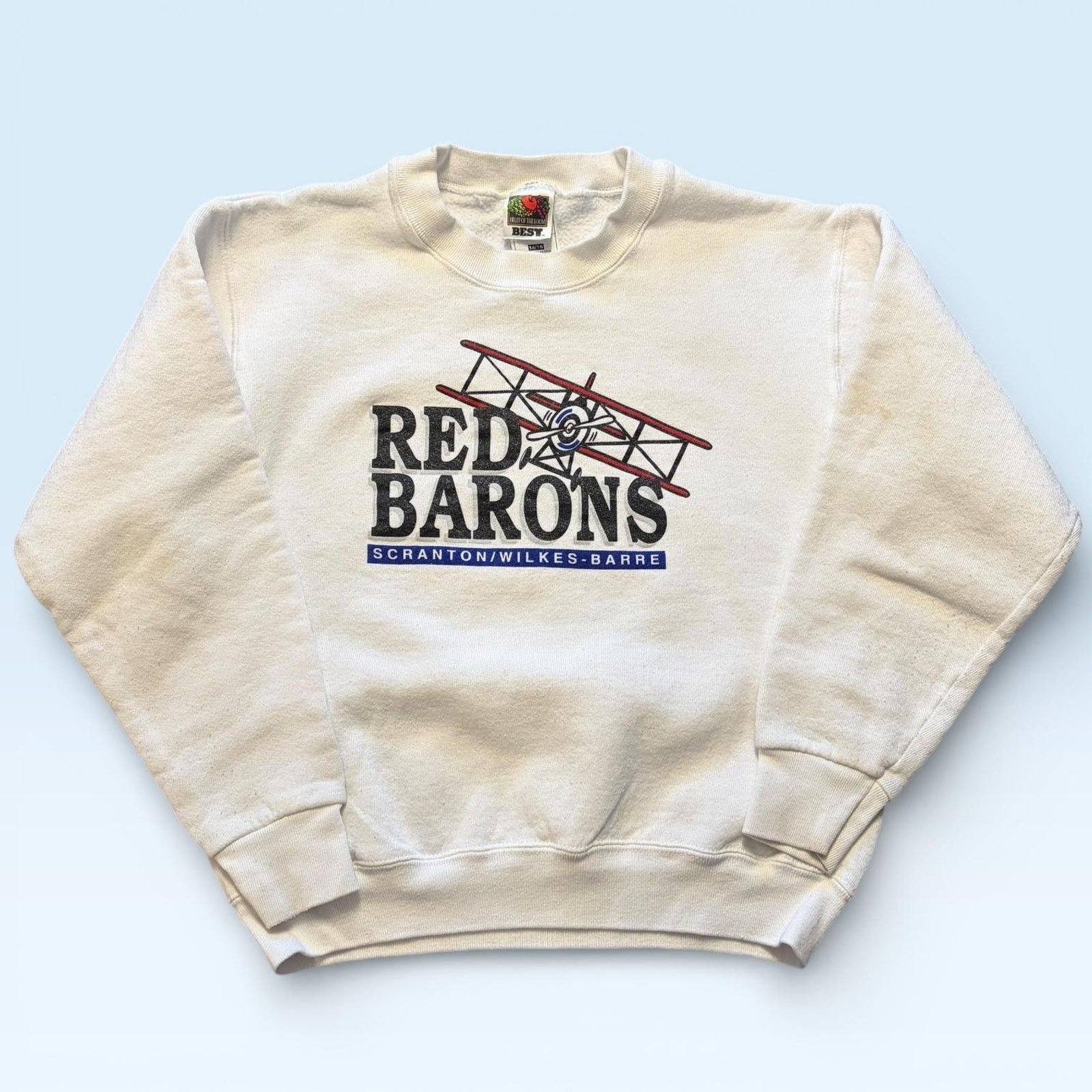 Fruit Of The Loom Vtg Scranton/Wilkes-Barre Red Barons Sweatshirt Boys 16 Size US XS / EU 42 / 0 - 1 Thumbnail