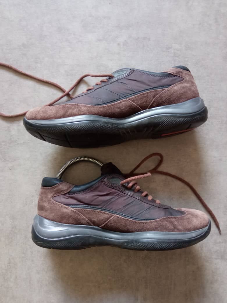 Prada 2000s Prada Brown Suede Low Sneakers Size US 7 / EU 40 - 2 Thumbnail