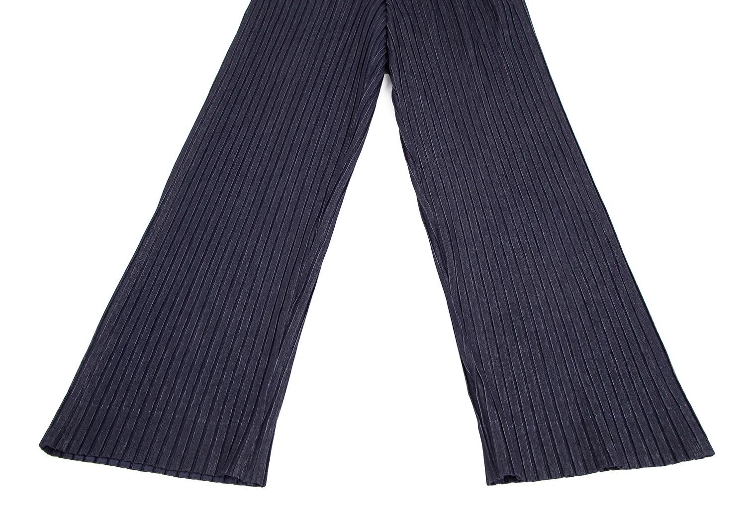 Issey Miyake Denim Print Pleats Pants in Indigo Color Size US 36 / EU 52 - 6 Thumbnail