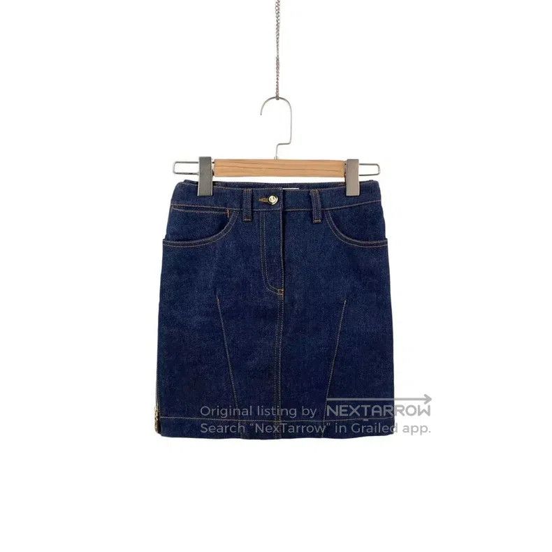 Fendi Fendi Cotton Denim Skirt Size 24" / US 00 / IT 34 - 1 Thumbnail
