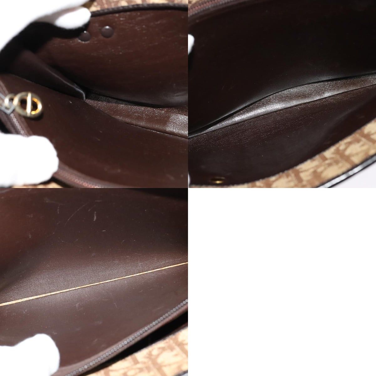 Dior DIOR Trotter Canvas Hand Bag Brown Gold Size ONE SIZE - 12 Thumbnail