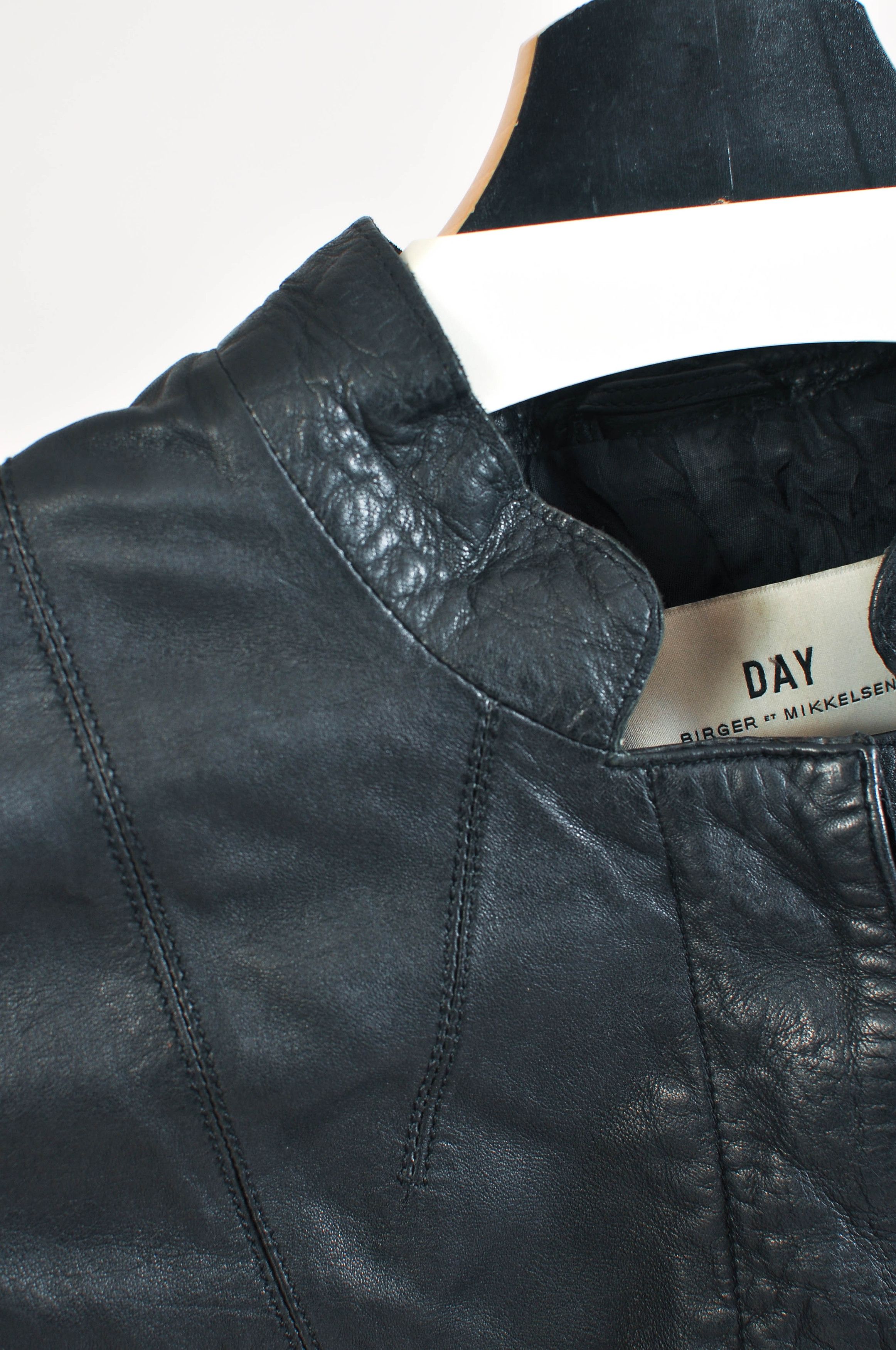 Other Vintage 00s DAY Birger et Mikkelsen Real Leather Jacket Size XXS / US 00 / IT 34 - 3 Thumbnail