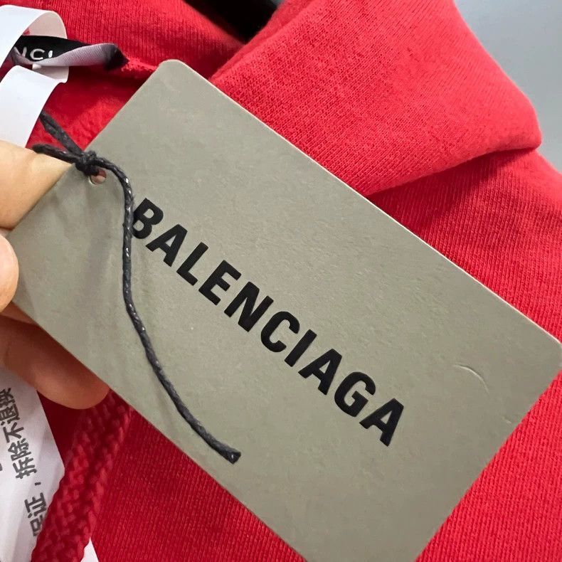 Balenciaga Balenciaga Patchwork Contrasting Letter Printed Hoodie Size US XS / EU 42 / 0 - 4 Thumbnail