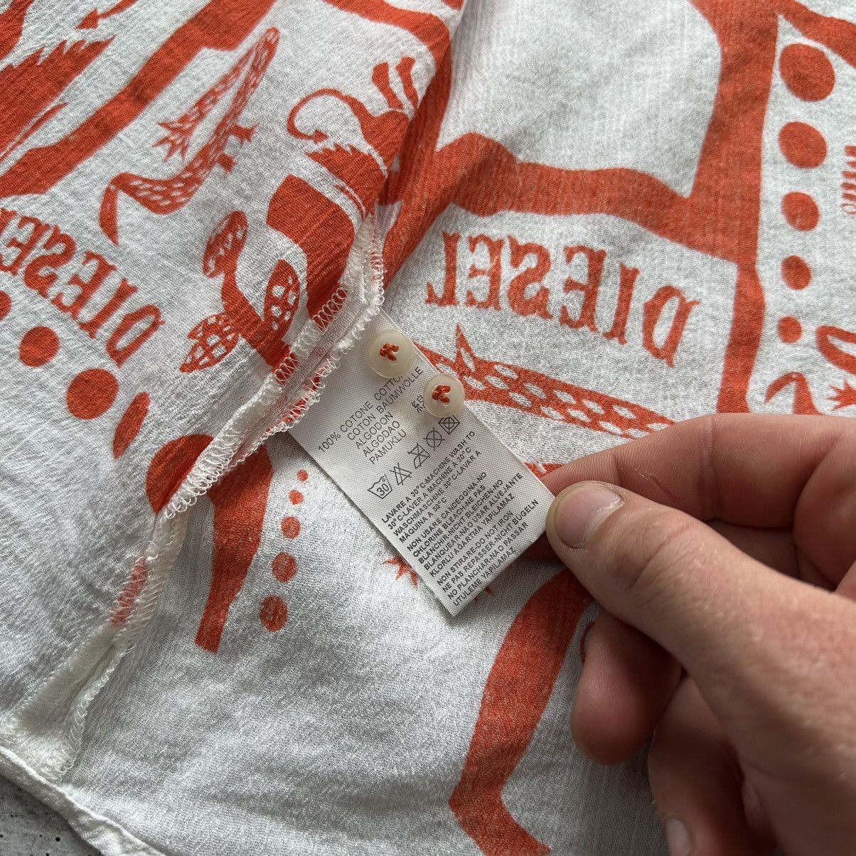 Diesel Vintage Diesel Inside Out Avandgard Style Shirt White Size US M / EU 48-50 / 2 - 13 Thumbnail