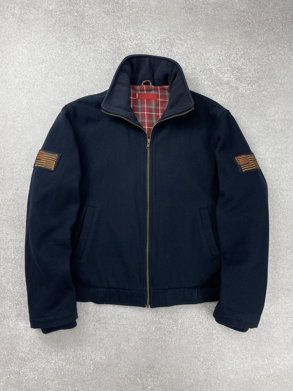 Levi's × Levi's Vintage Clothing × Vintage Vintage Levis Red Tab Wool Jacket American Flag Size US L / EU 52-54 / 3 - 1 Thumbnail