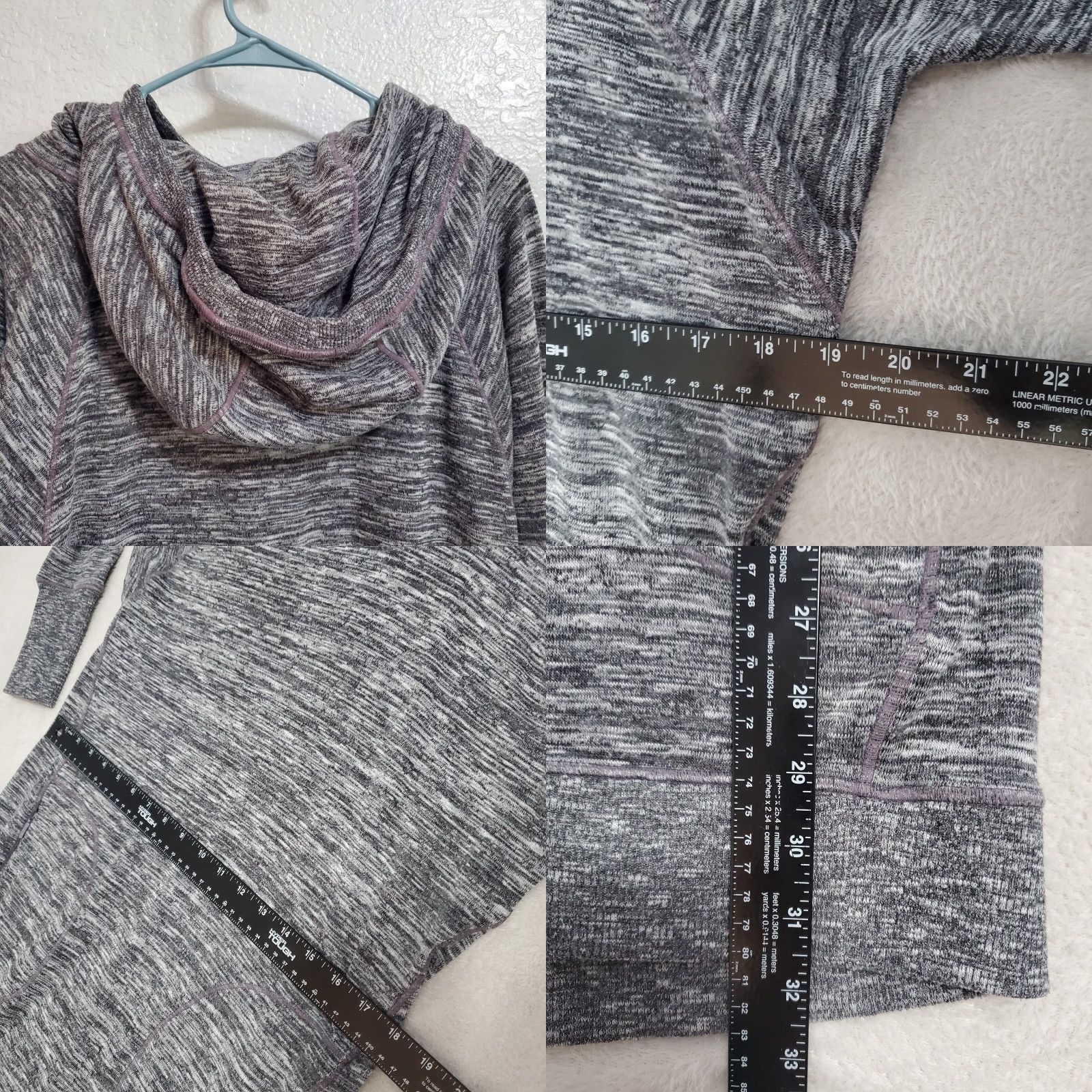 Athleta Athleta Sweatshirt Dress Womens M Gray Hooded Long Sleeve Stretch Casual Active Size M / US 6-8 / IT 42-44 - 8 Thumbnail