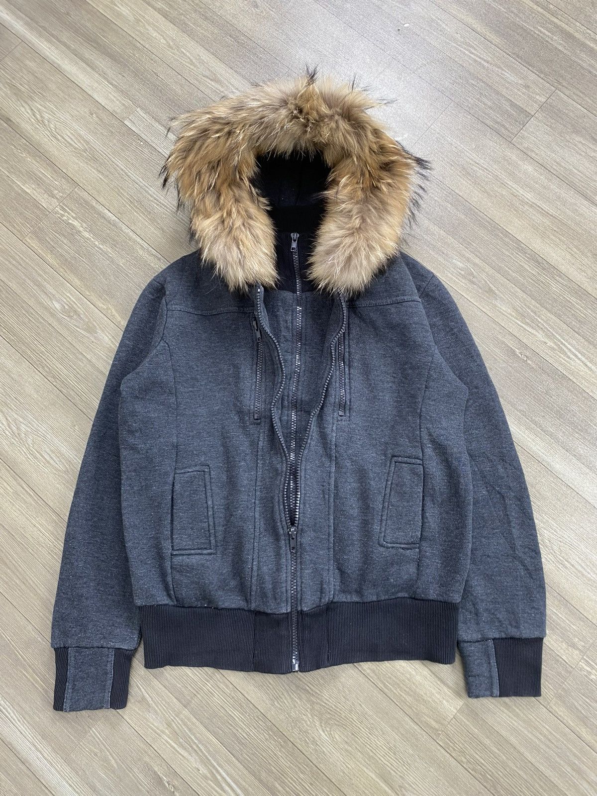 2000s Japaense Multizipper Fur Bono Jacket Kmrii Lgb Style
