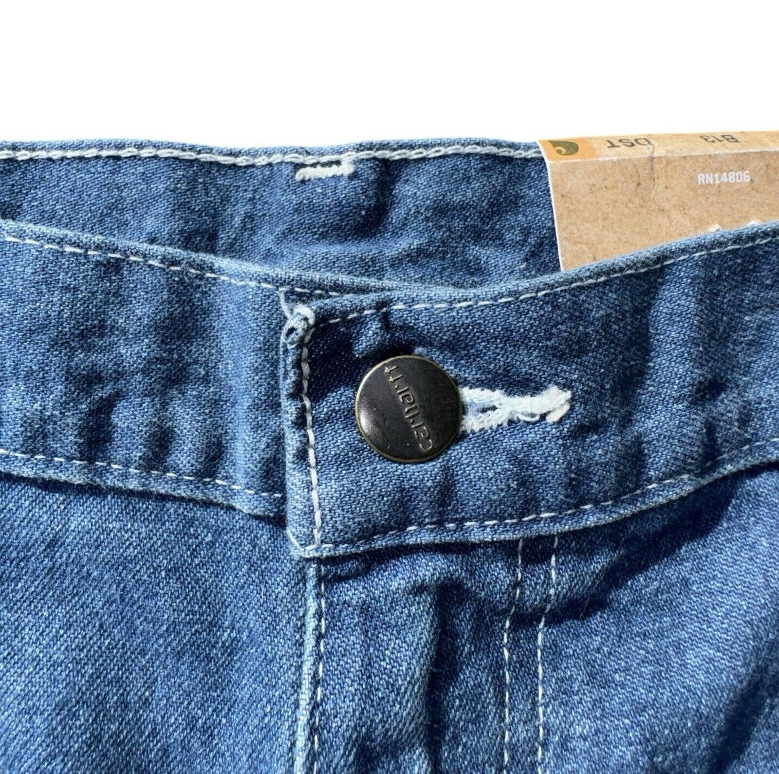Carhartt Vintage Carhartt Blue Wash Dungaree Loose Jeans 36x34 Size US 36 / EU 52 - 5 Thumbnail