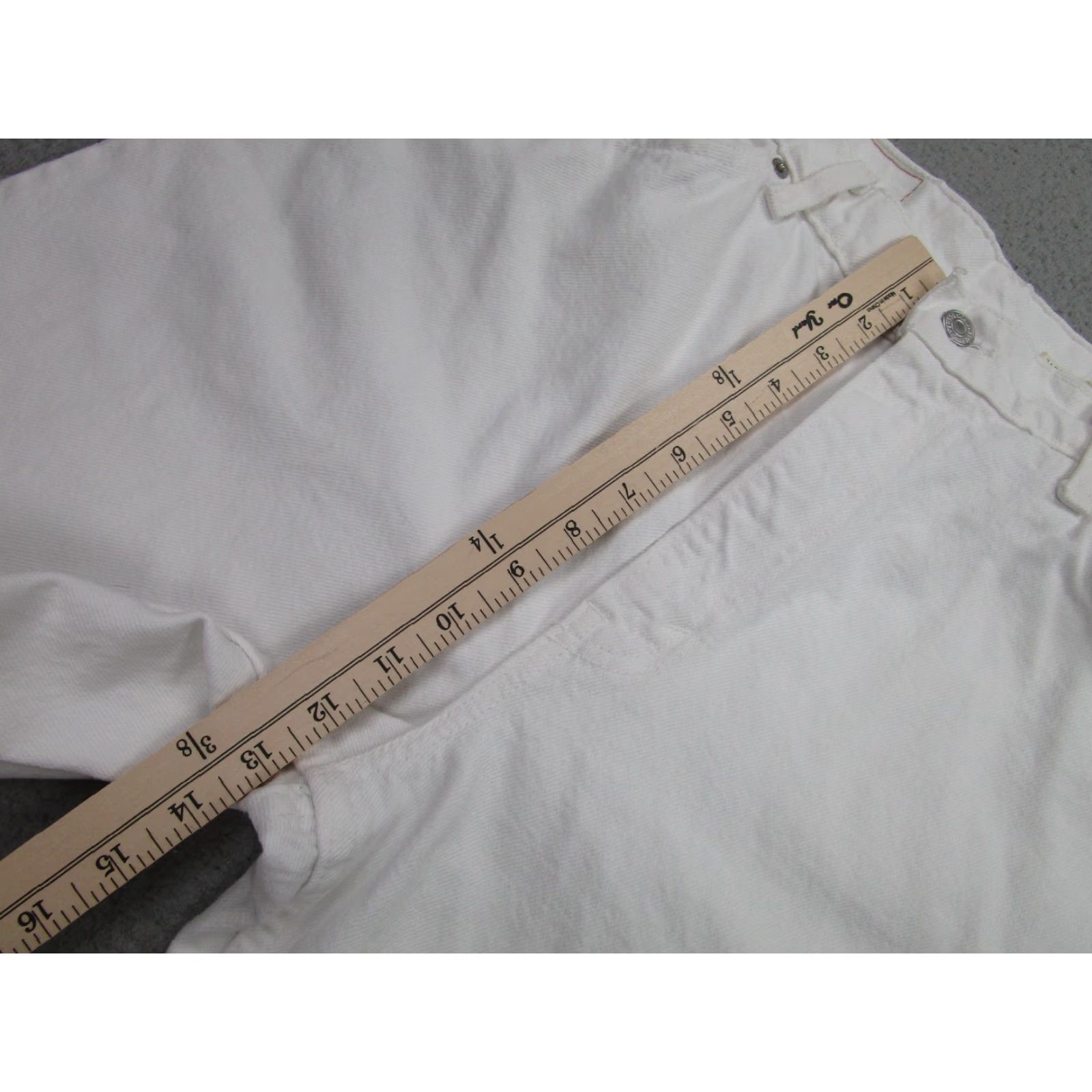 Levi's VINTAGE Levi's 921 Jeans Womens 14 Long White Tapered Made USA 90s Orange Tab Size 36" / US 14 / IT 50 - 6 Thumbnail