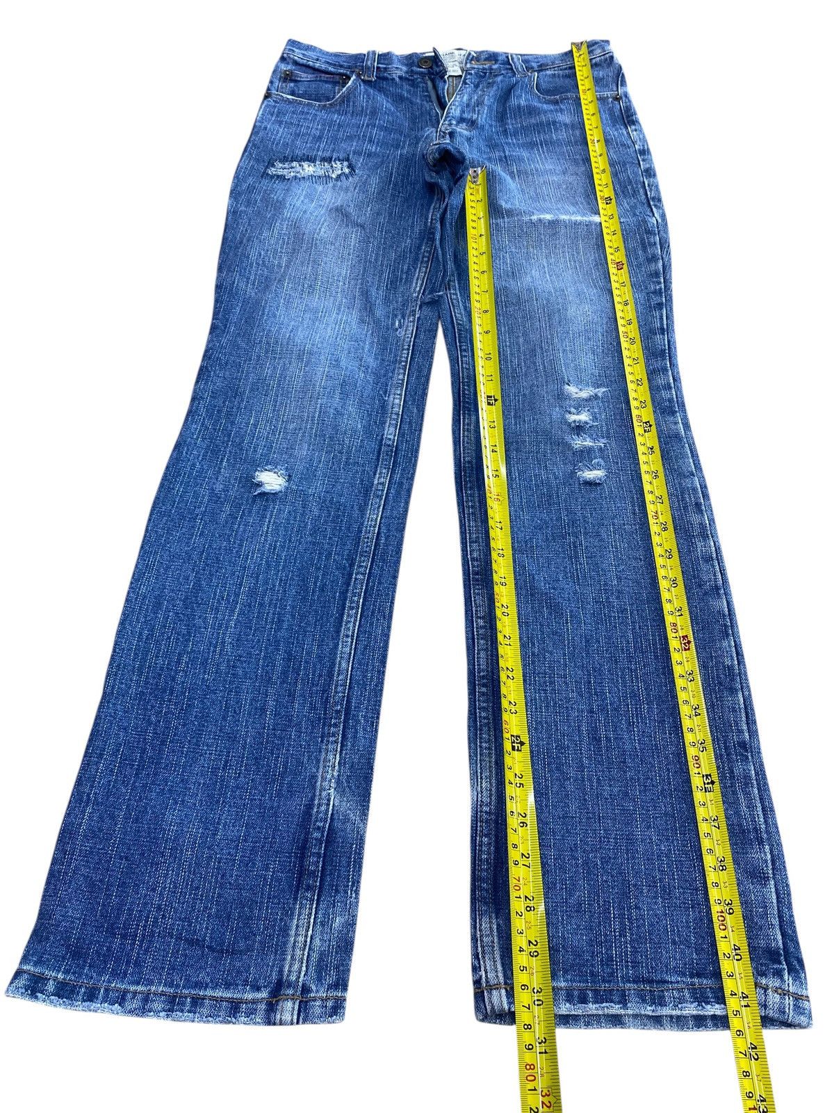 Other Big Shark Acid Dark Wash Style Ripped Loose Jeans Size US 32 / EU 48 - 7 Thumbnail