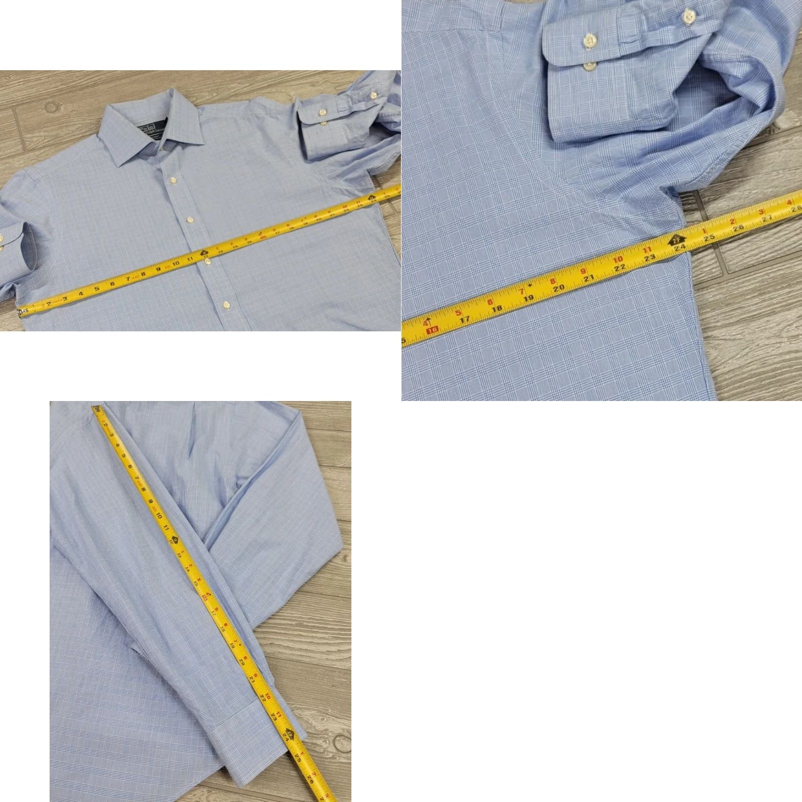 Ralph Lauren VINTAGE Ralph Lauren Polo Button-Up Shirt Mens Regent Blue Plaid 16 34/35 Size US L / EU 52-54 / 3 - 8 Thumbnail